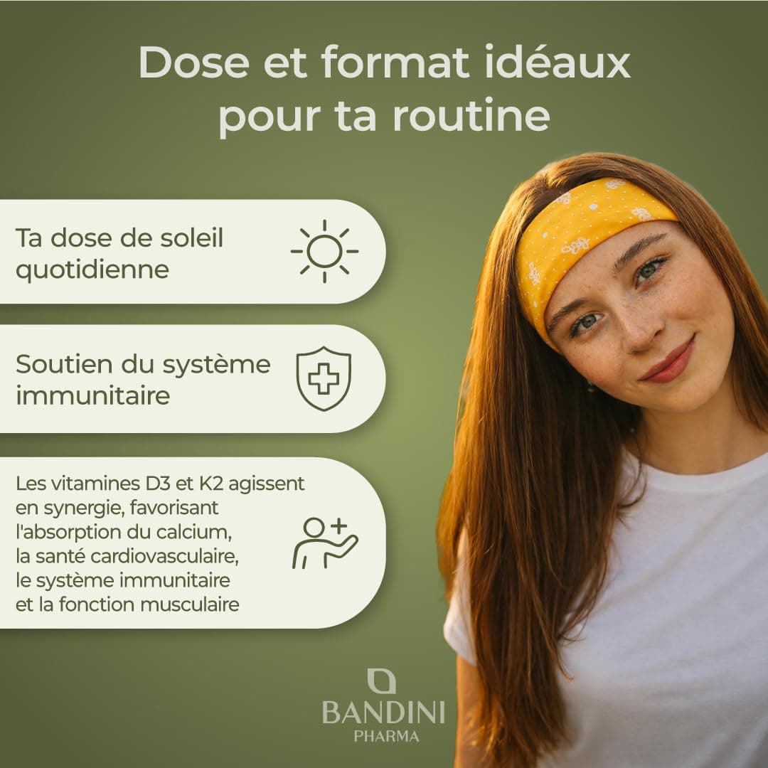 Bandini ® Vitamine D3 K2 365 Comprimés – Bild 2