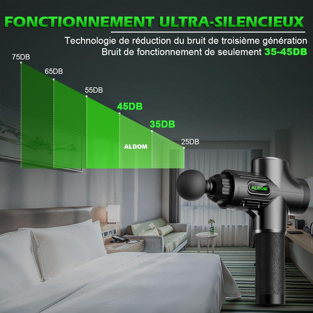 ALDOM Pistolet de Massage Musculaire ALDOM Appareil de Masseur de – Bild 5