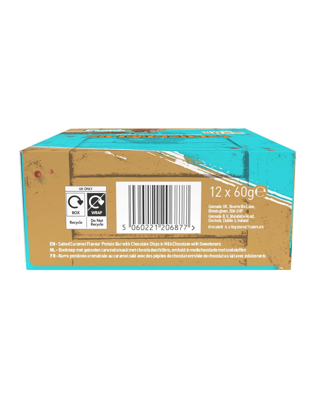 Grenade High Protein, Low Sugar Bar - Chocolate Chip Salted Caramel, 12 x 60 g – Bild 8