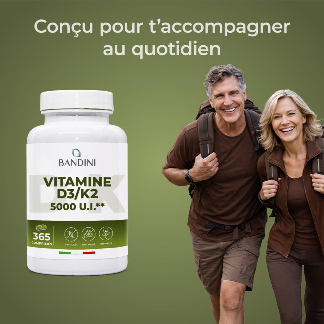 Bandini ® Vitamine D3 K2 365 Comprimés – Bild 3