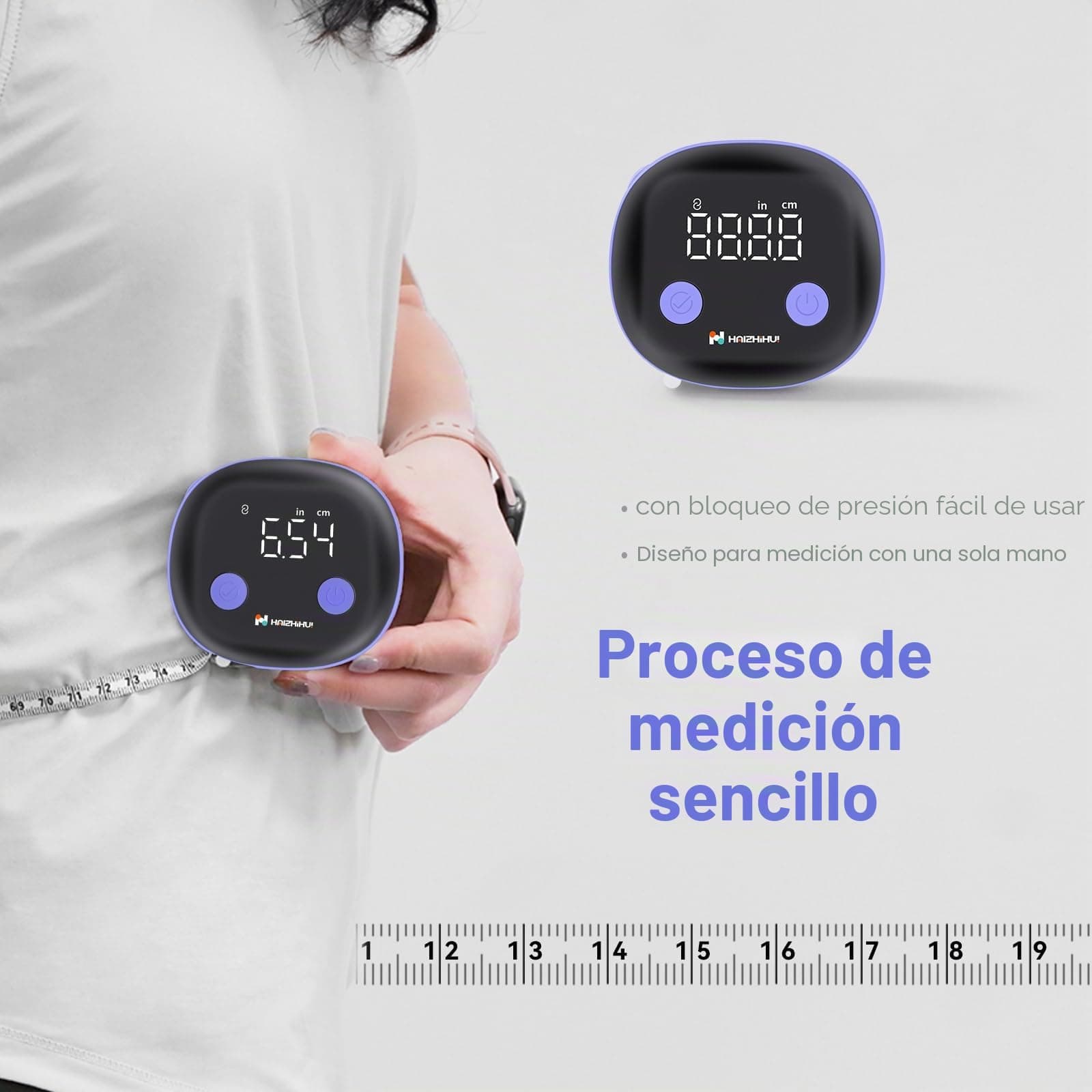 SUNHAIXIA Fitdays Smartes Körpermaßband mit Bluetooth & LED-Bildschirm – Bild 2