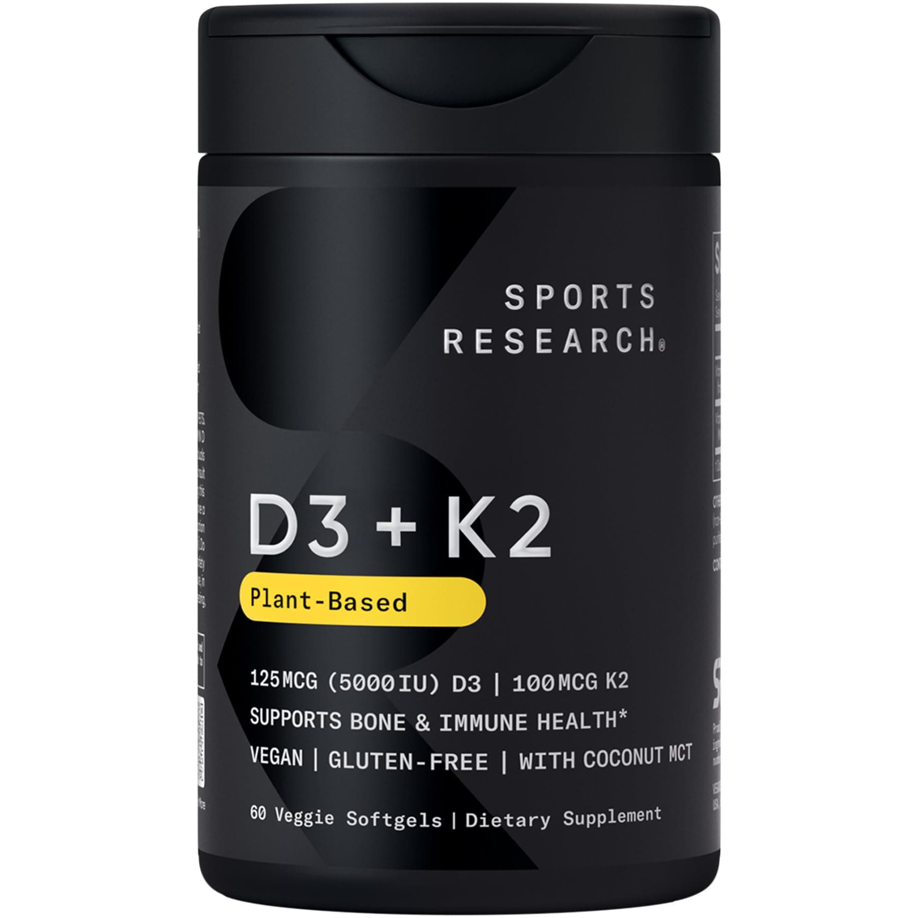 Sports Research ® Vitamin D3 + K2 w/ Coconut Oil