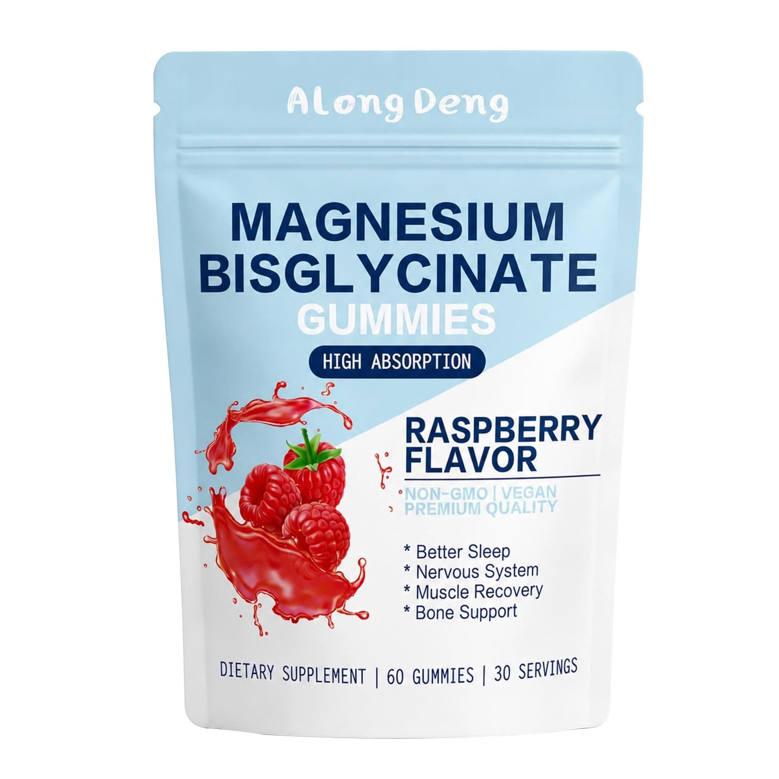 ALongDeng Magnesium Bisglycinate Gummies, with 500mg