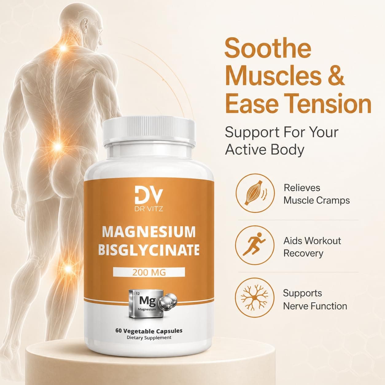 Dr Vitz Magnesium Bisglycinate Chelate 200mg – Bild 6