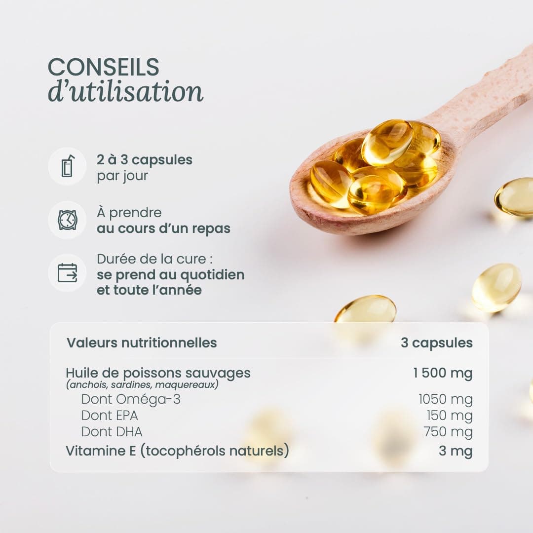 NUTRI & CO Omega 3 Huile de Poissons Sauvages EPAX® – Bild 5
