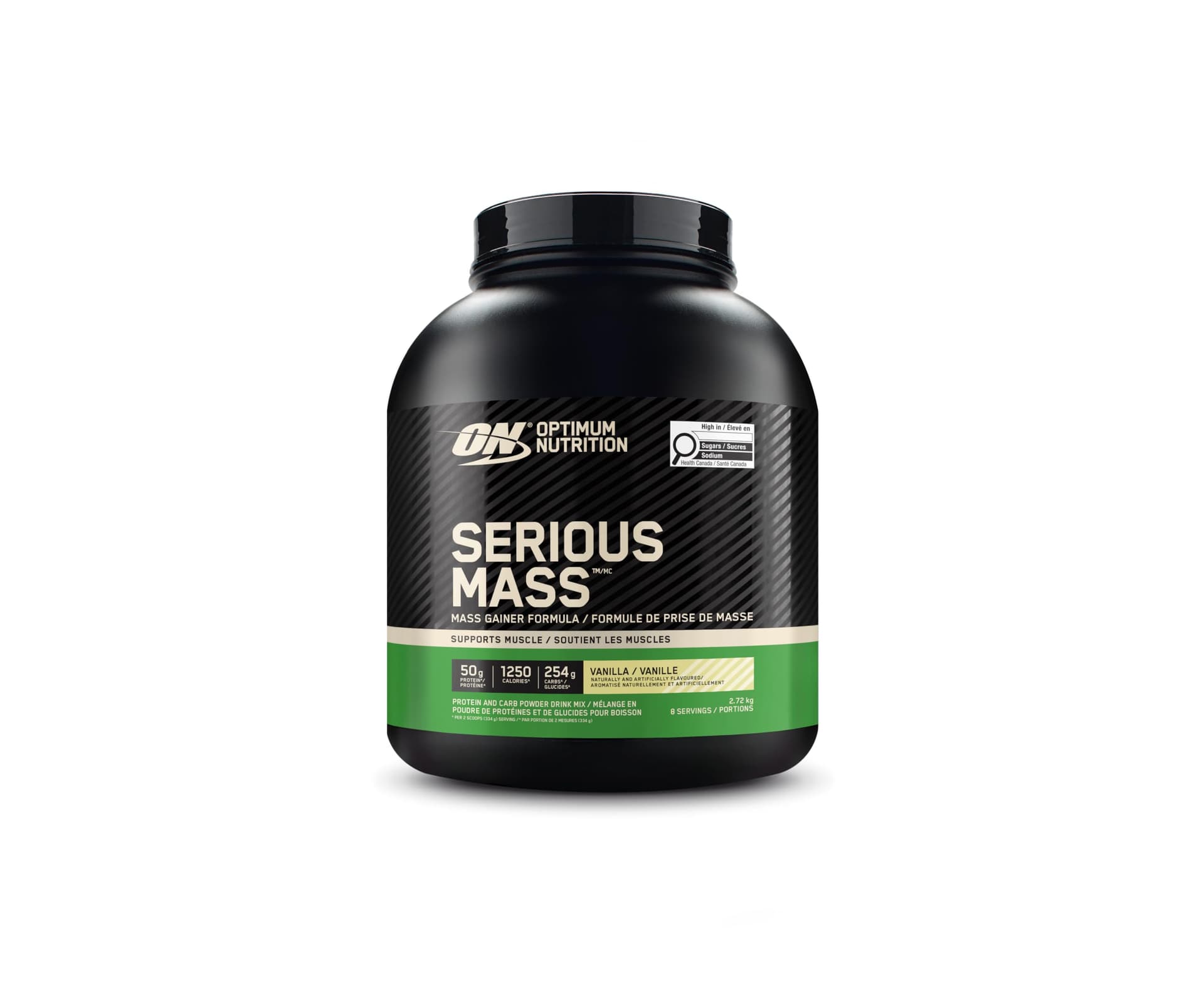 Optimum Nutrition Serious Mass Weight Gainer Pulver, Geschmack Vanille, 2.73kg