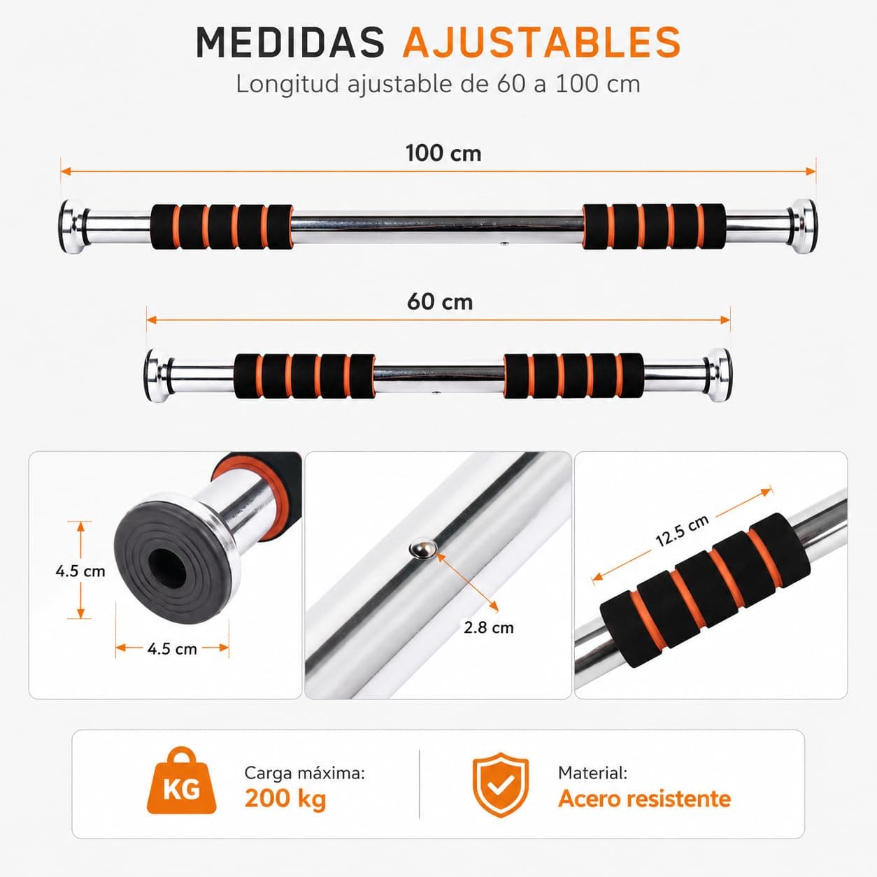 CABLEPELADO Barra dominadas para entrenamiento de fuerza – Bild 2