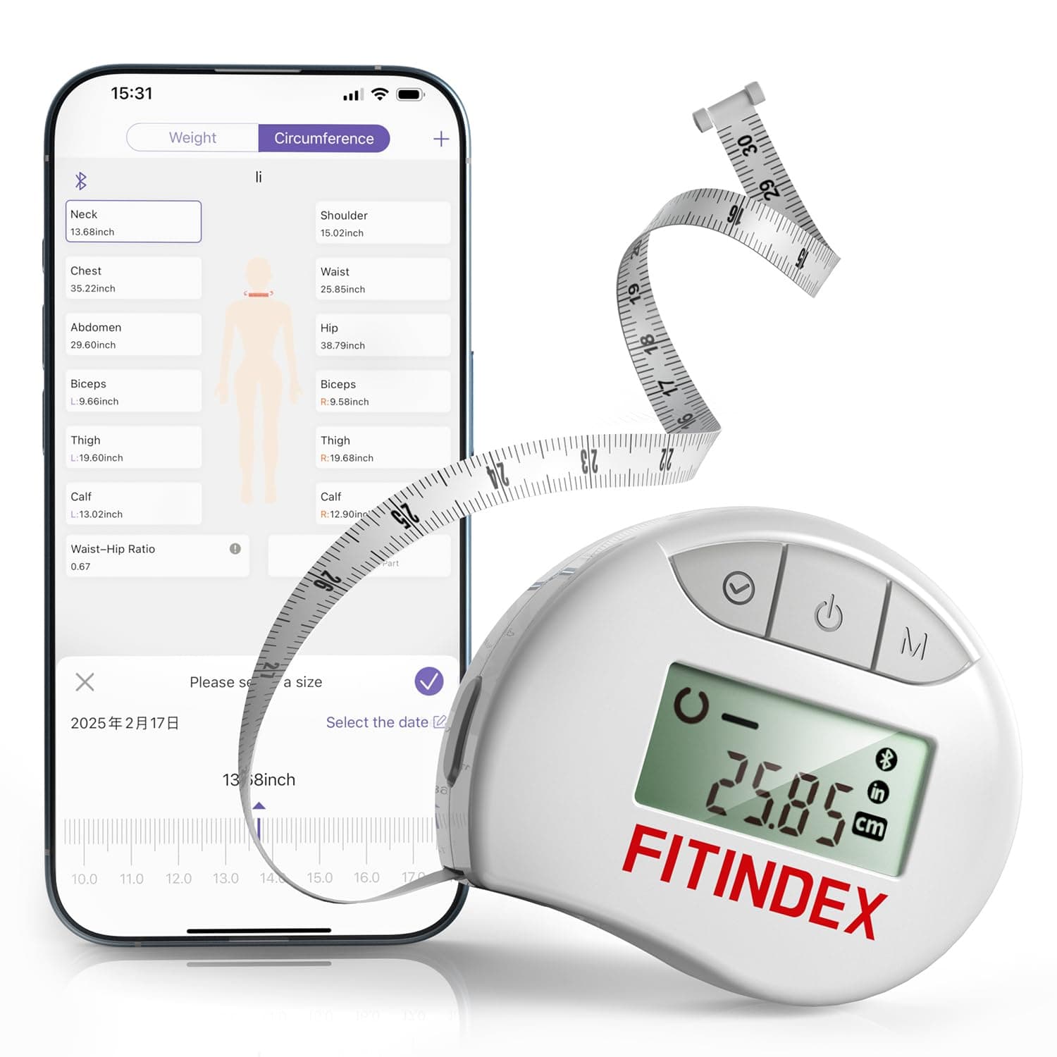 FITINDEX Body Measuring Tape
