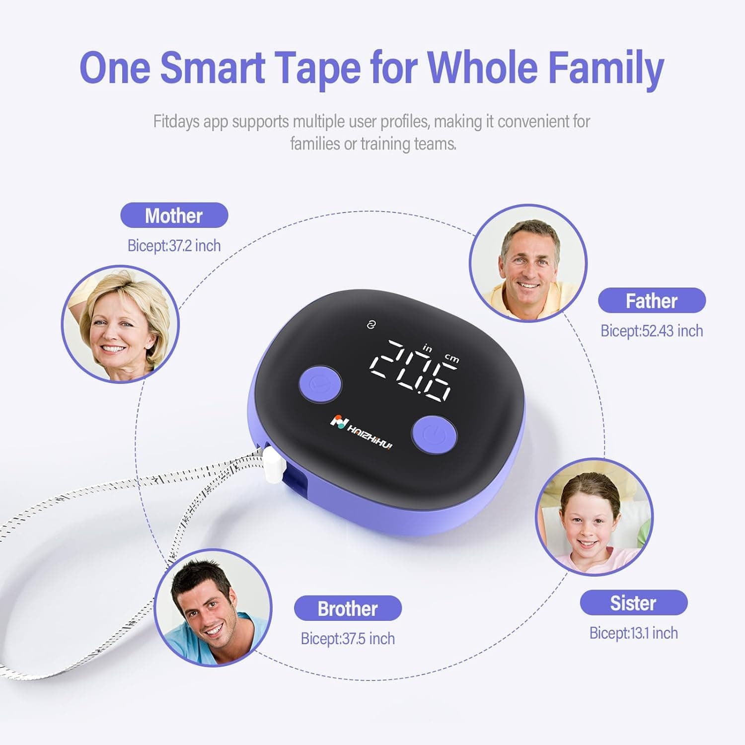 LUODIRGB Fitdays Smart Body Tape Measure – Bild 7