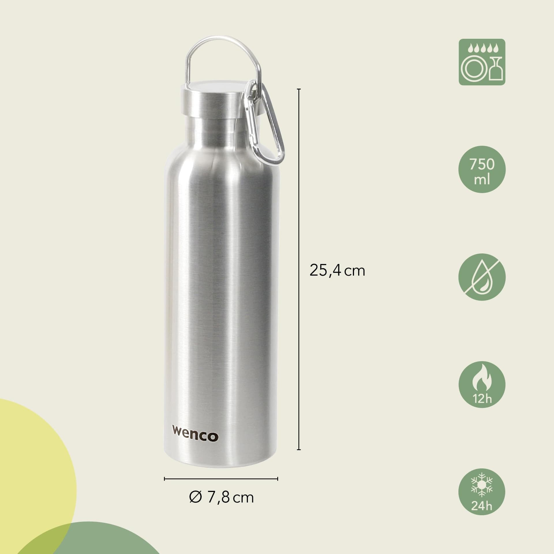 wenco Trinkflasche Edelstahl 0,75l – Bild 2
