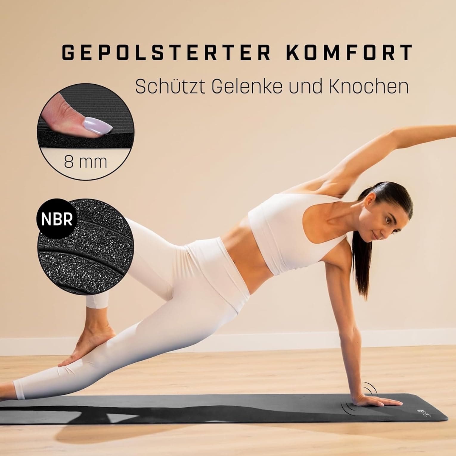 KG PHYSIO Yogamatte Rutschfest & Gepolstert – Bild 2