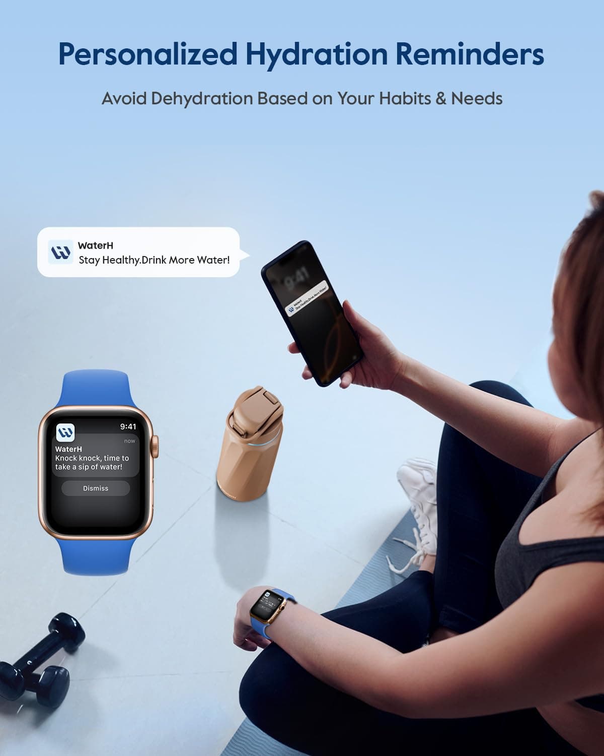 WATERH BOOST Smart Water Bottle with Reminder & Tracker – Bild 3