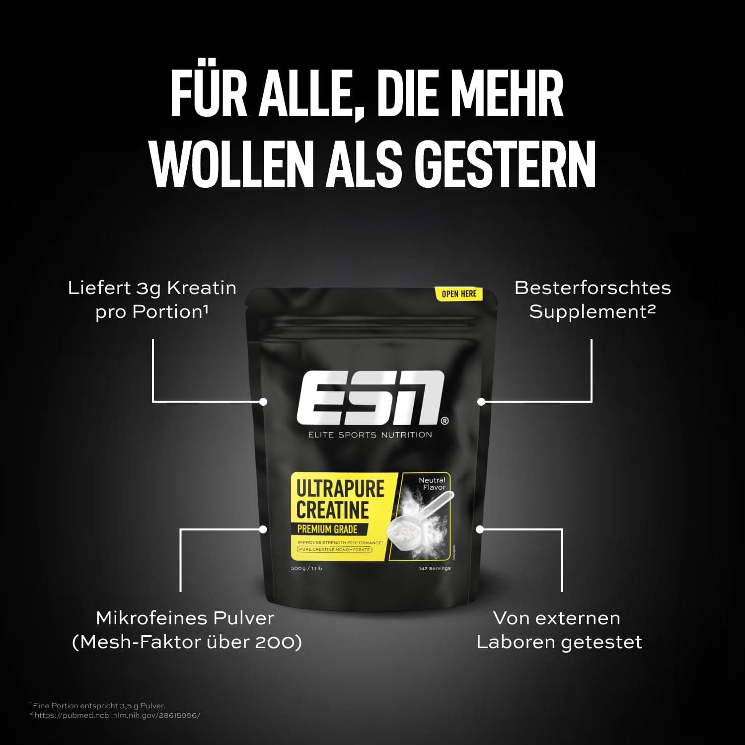 ESN Ultrapure Creatine Monohydrate, 500 g – Bild 5