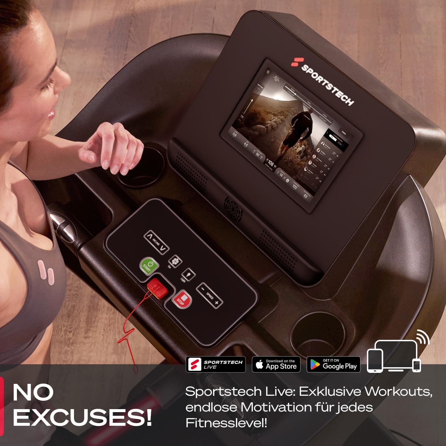 Sportstech F37s Pro Laufband für Zuhause klappbar – Bild 3