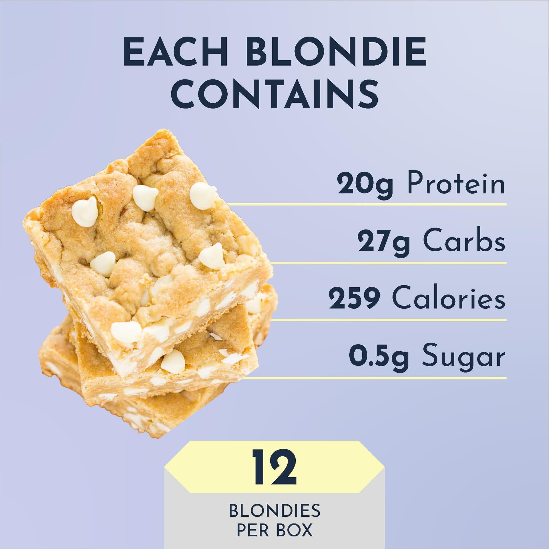 SCI-MX High Protein White Choc Chip Blondie Box - 20g – Bild 3