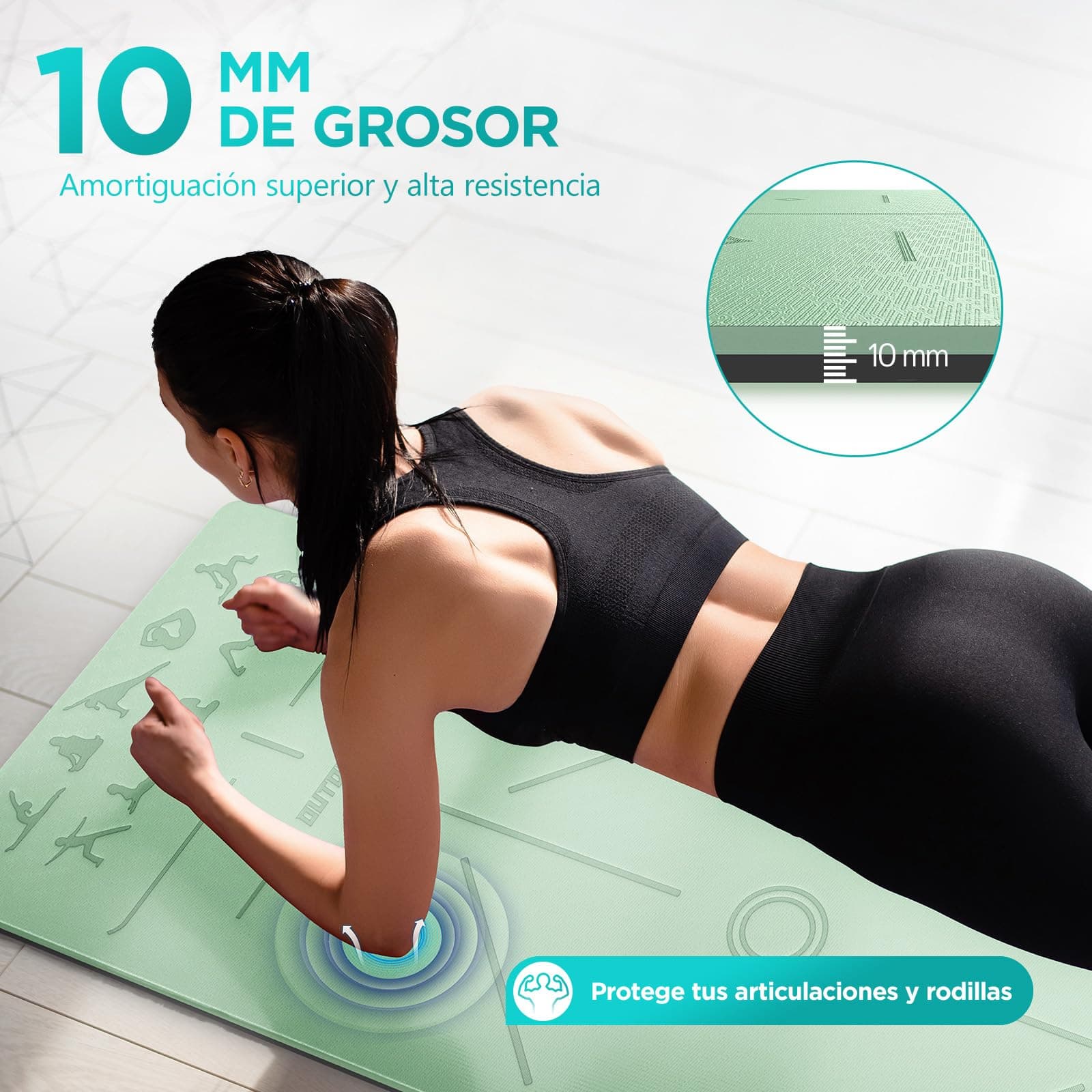 OUTDOUSE Esterilla Yoga,Esterilla Fitness – Bild 6