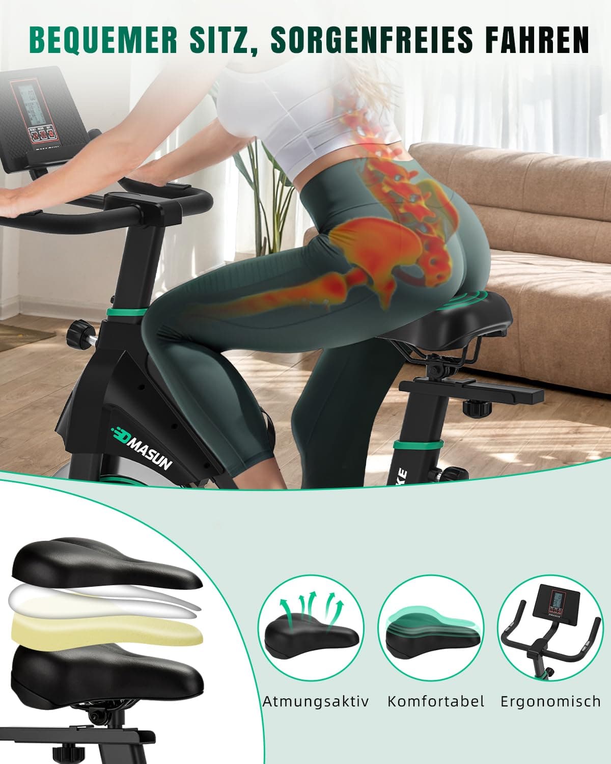 DMASUN Neu Heimtrainer Fahrrad – Bild 2