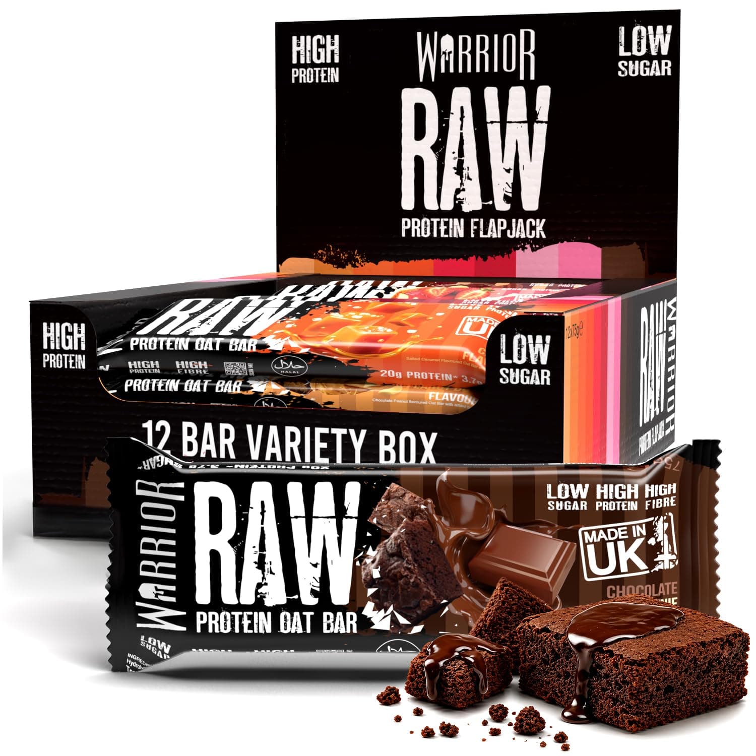 Warrior RAW Protein Bars 12 x 75g