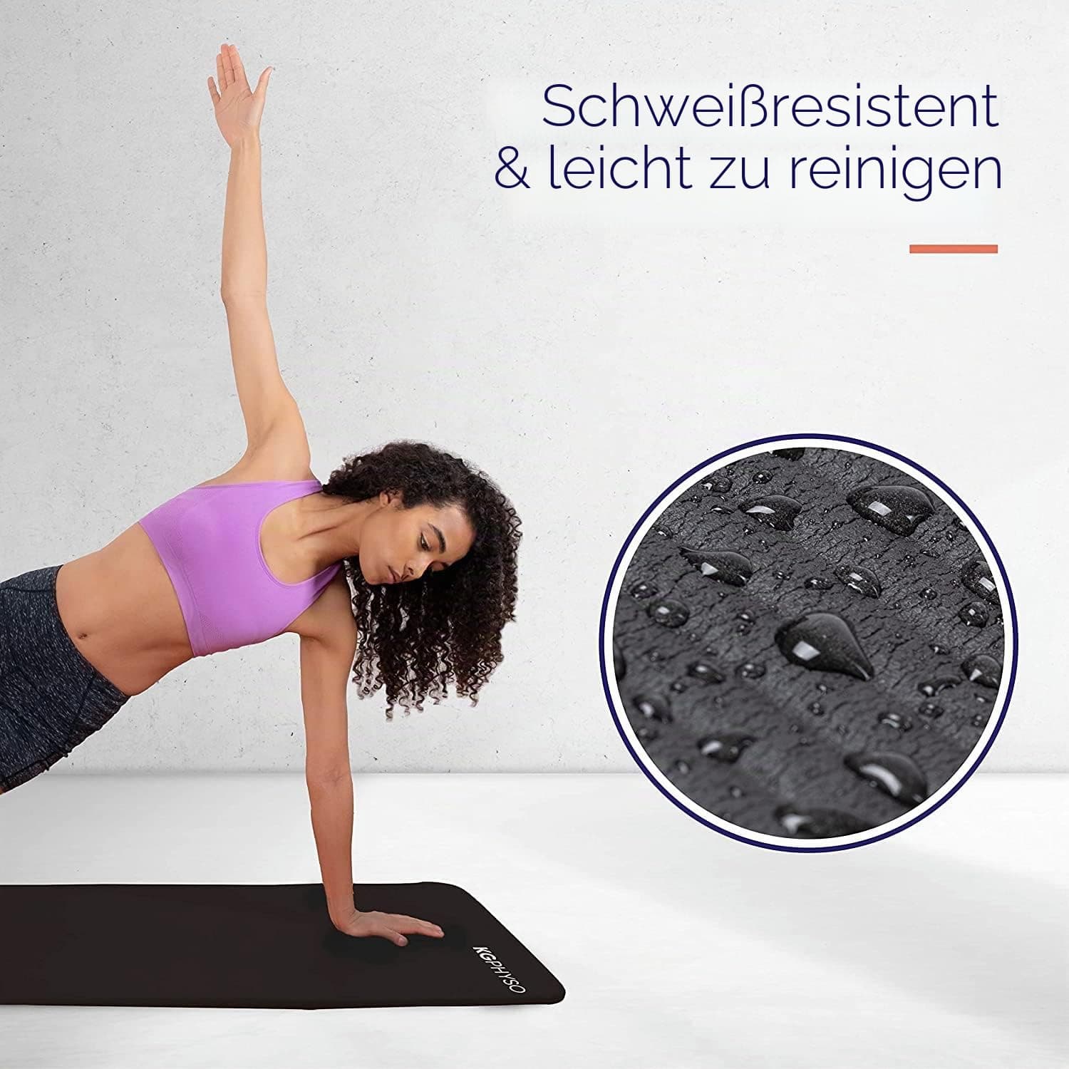 KG PHYSIO Yogamatte Rutschfest & Gepolstert – Bild 6