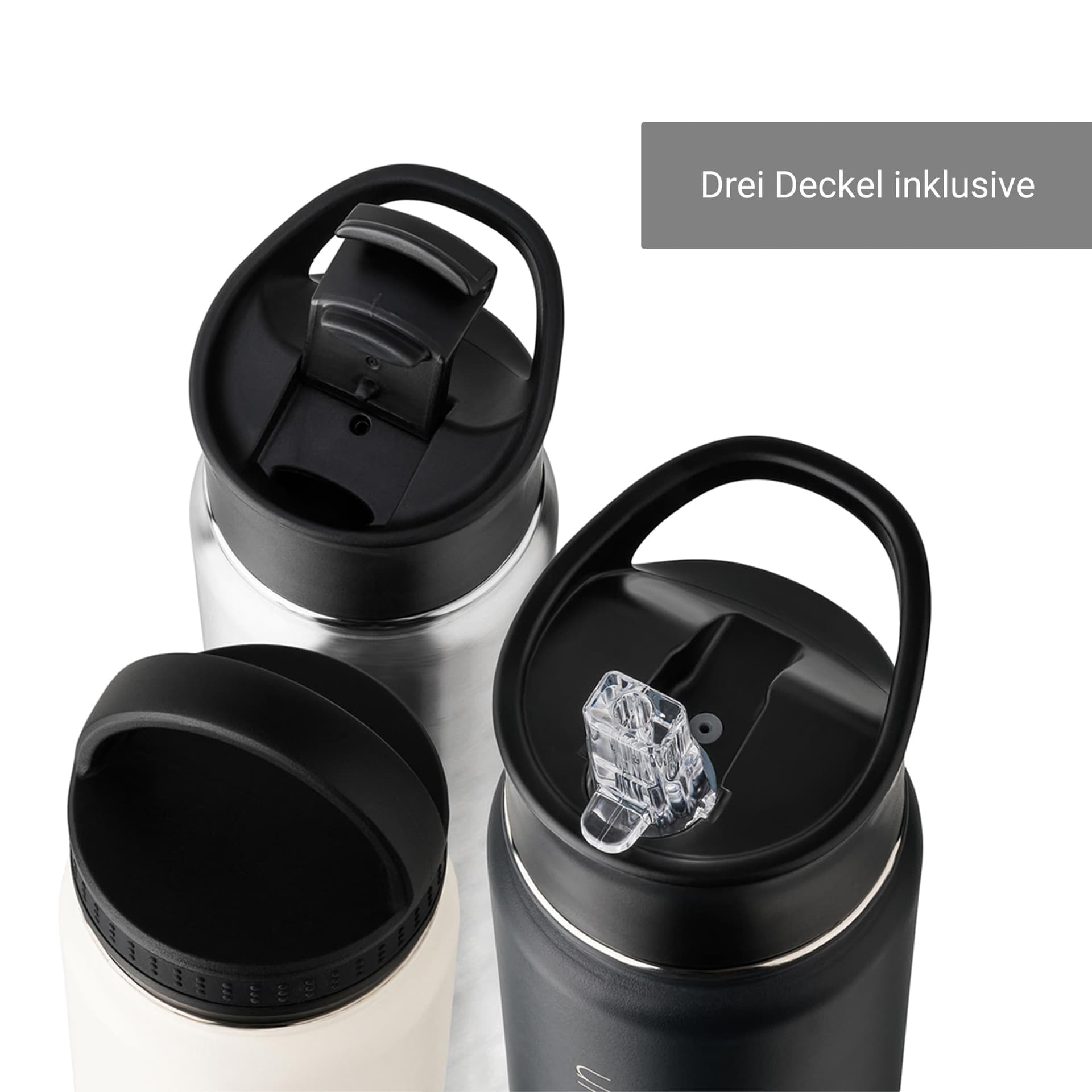 VINSUN Thermosflasche schwarz 1L – Bild 6