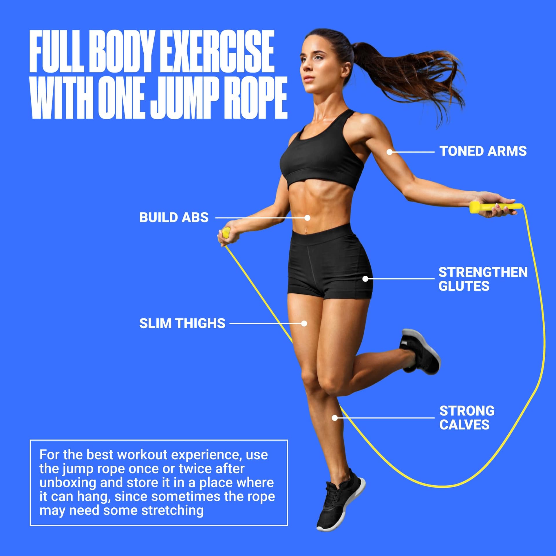 SPORTBIT Adjustable Jump Rope for Fitness and Exercise – Bild 7