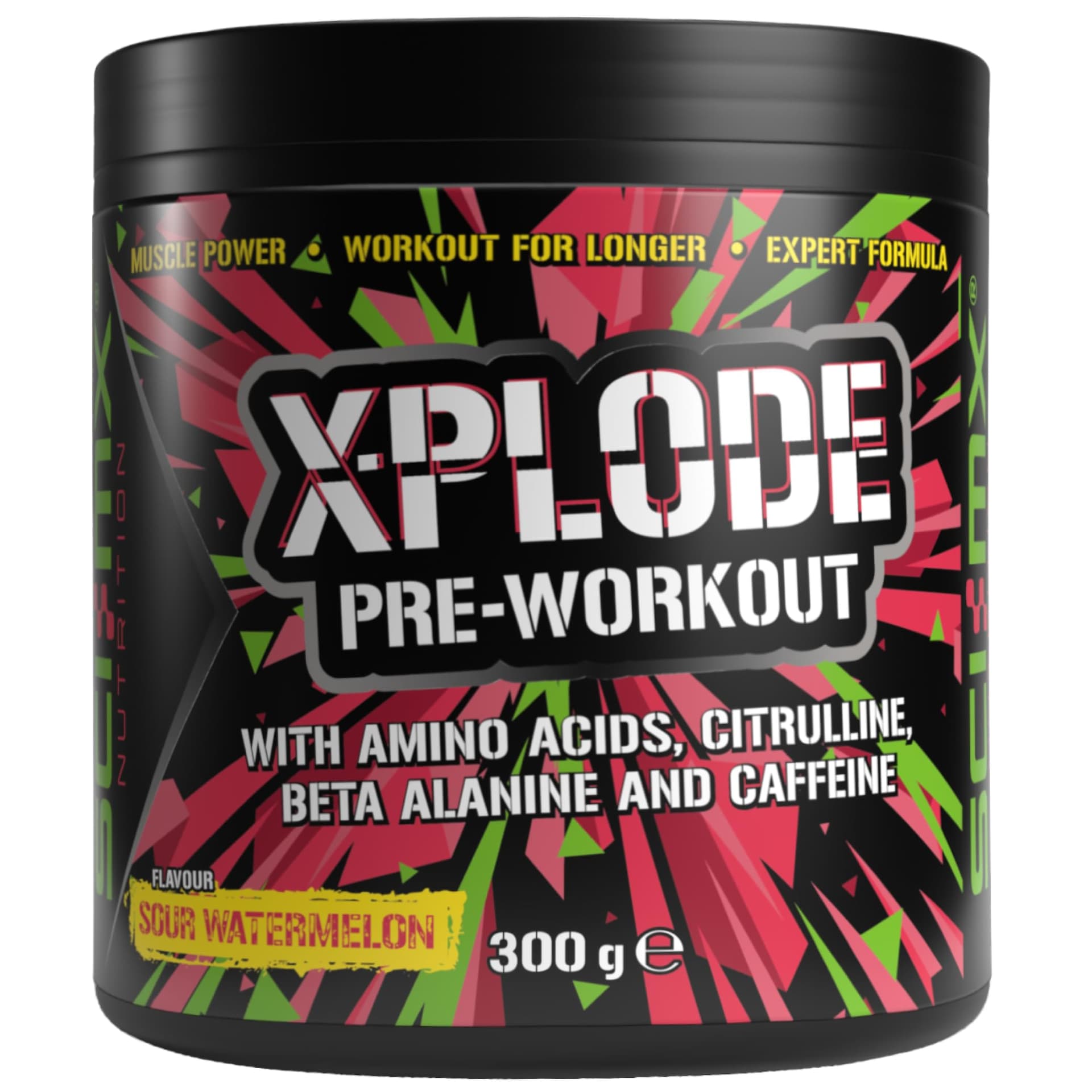SCI-MX X-PLODE Pre Workout Powder - Sour Watermelon - Amino Acids + 250mg Caffeine • 6g