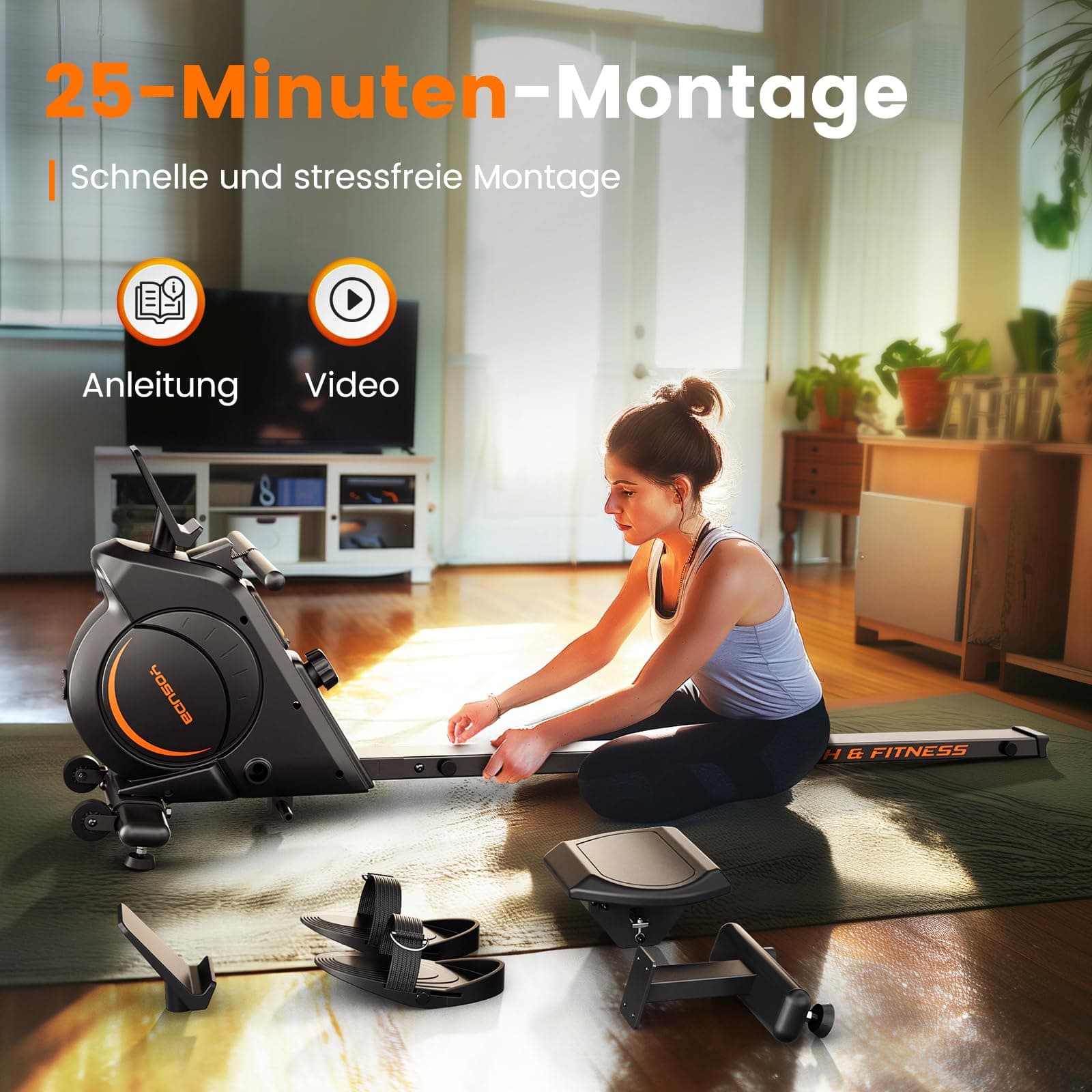 YOSUDA Rudergerät für Zuhause – Bild 7