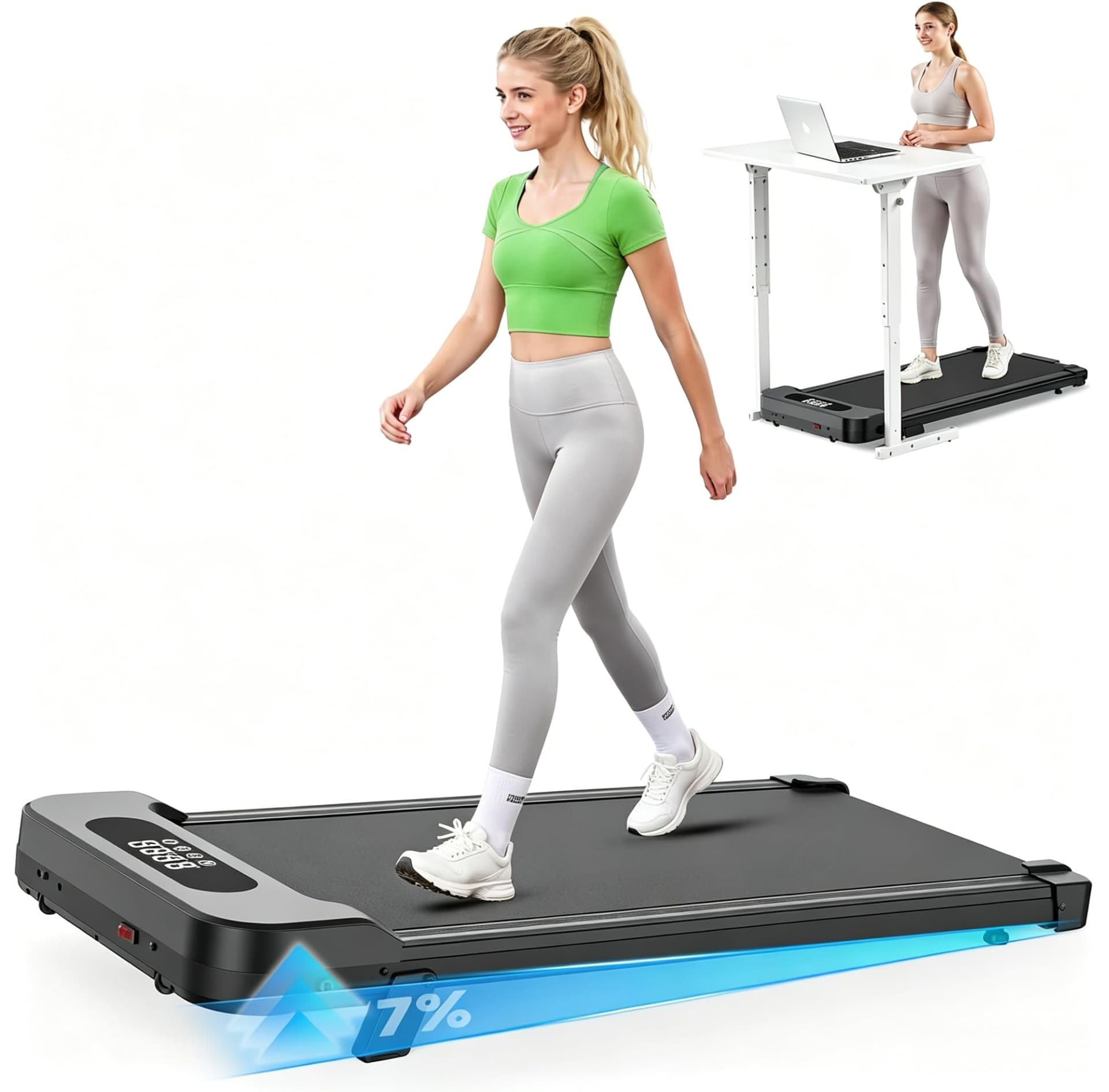 HOMEFITNESSCODE HomeFitnessCode Cinta de Correr y Andar 3 en 1 con