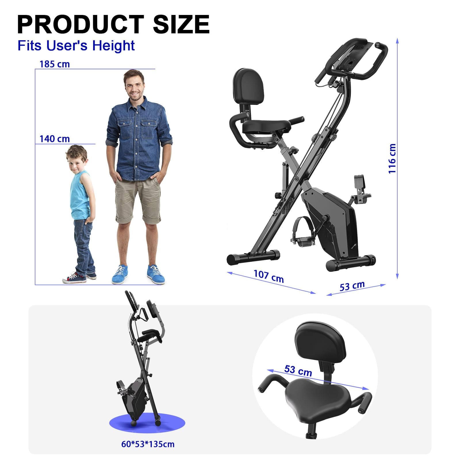 Botifly Cyclette Pieghevole da Casa 4 in 1 – Bild 7