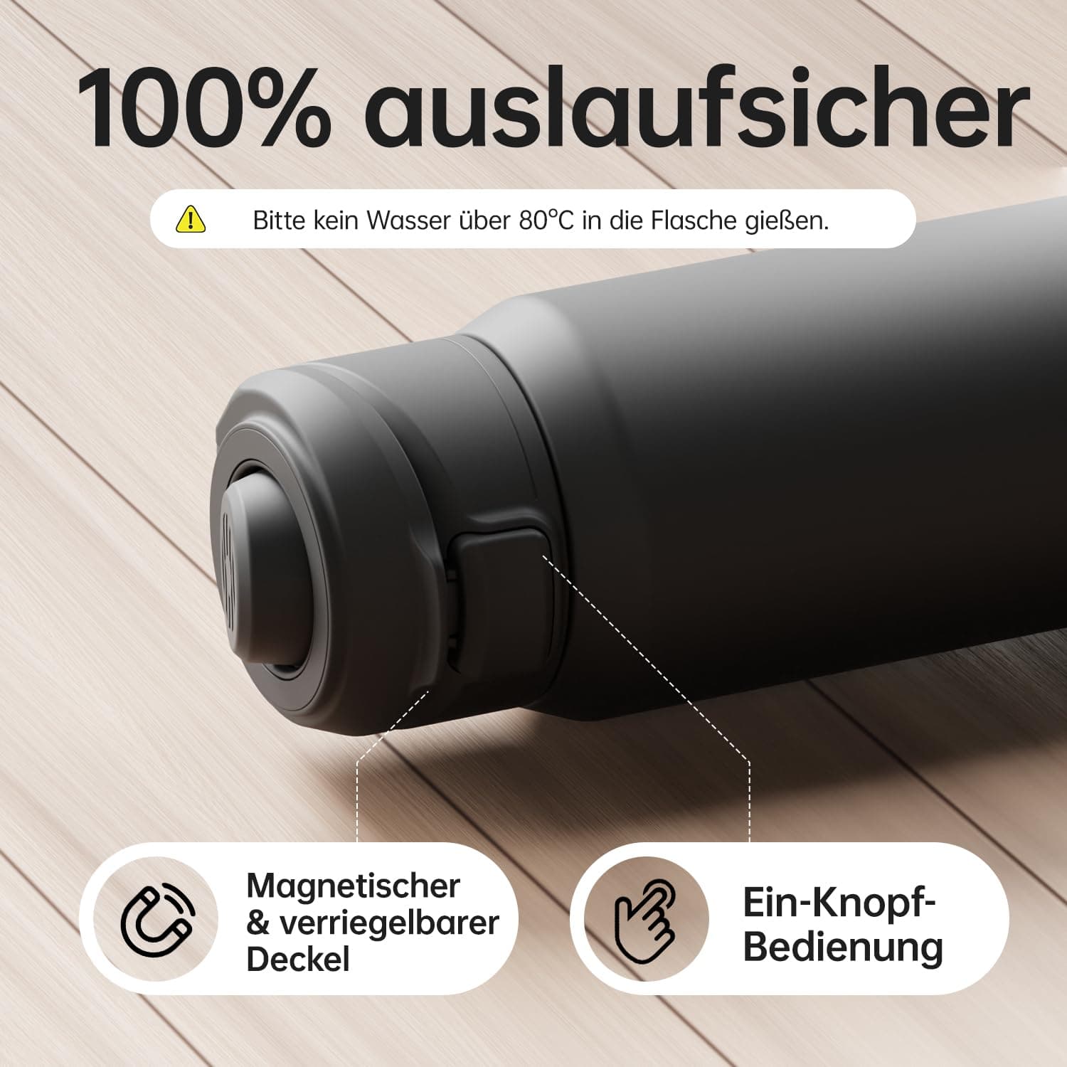 magcheer Trinkflasche mit Handyhalterung 750ml – Bild 6