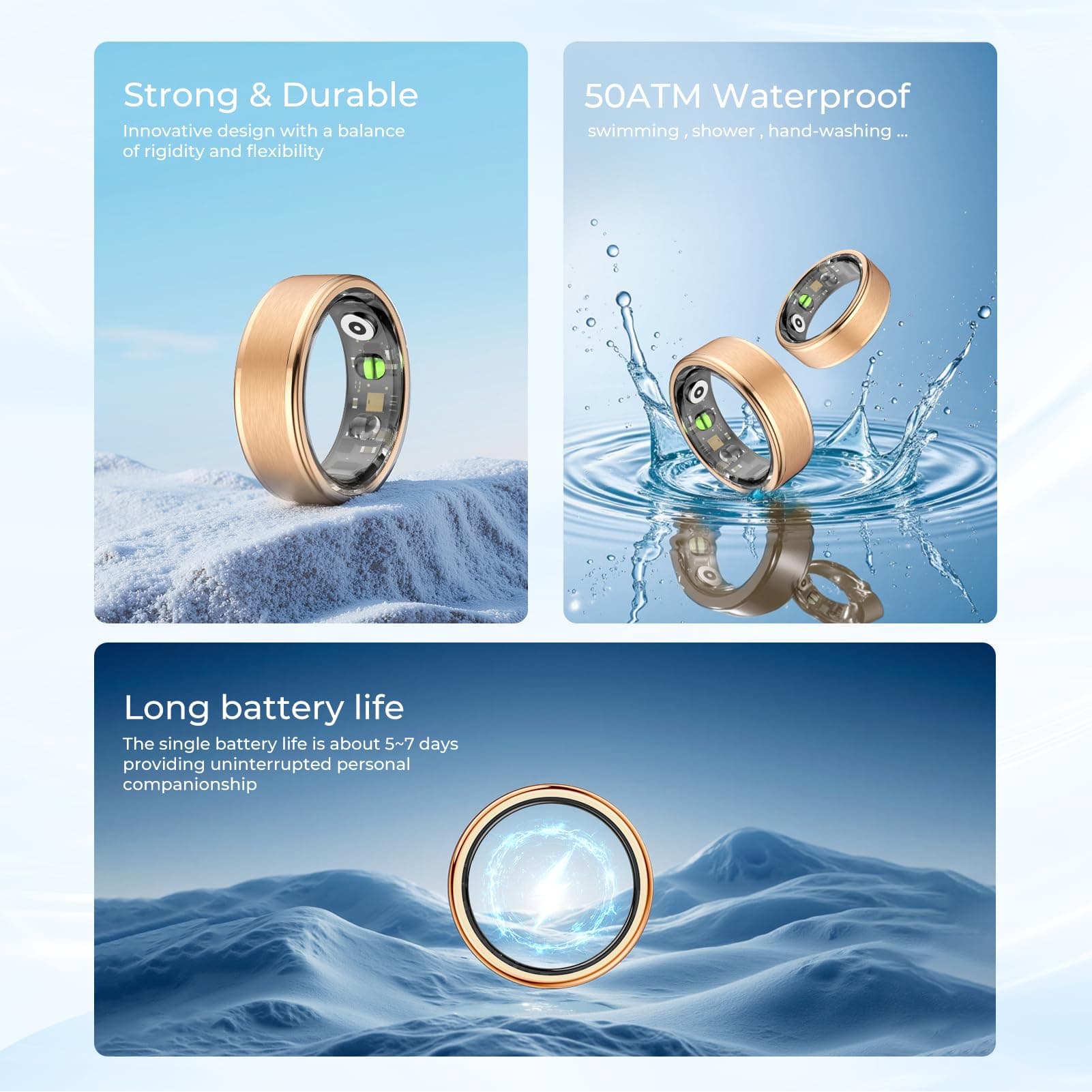 Domhong Smart Ring voor dames en heren – Bild 5