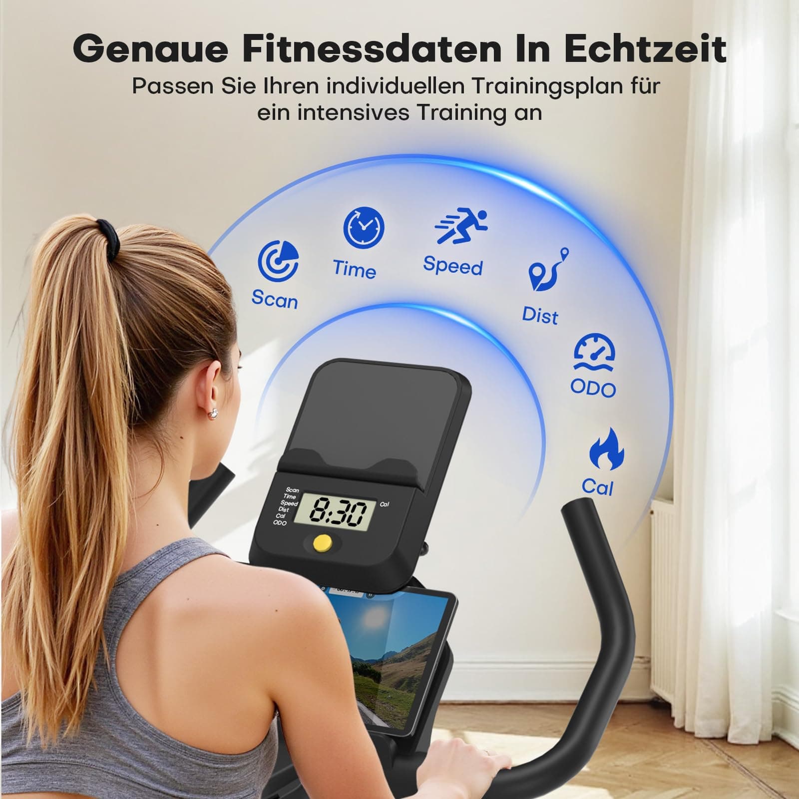 CHAOKE [UPGRADE] Heimtrainer Fahrrad mit APP – Bild 5
