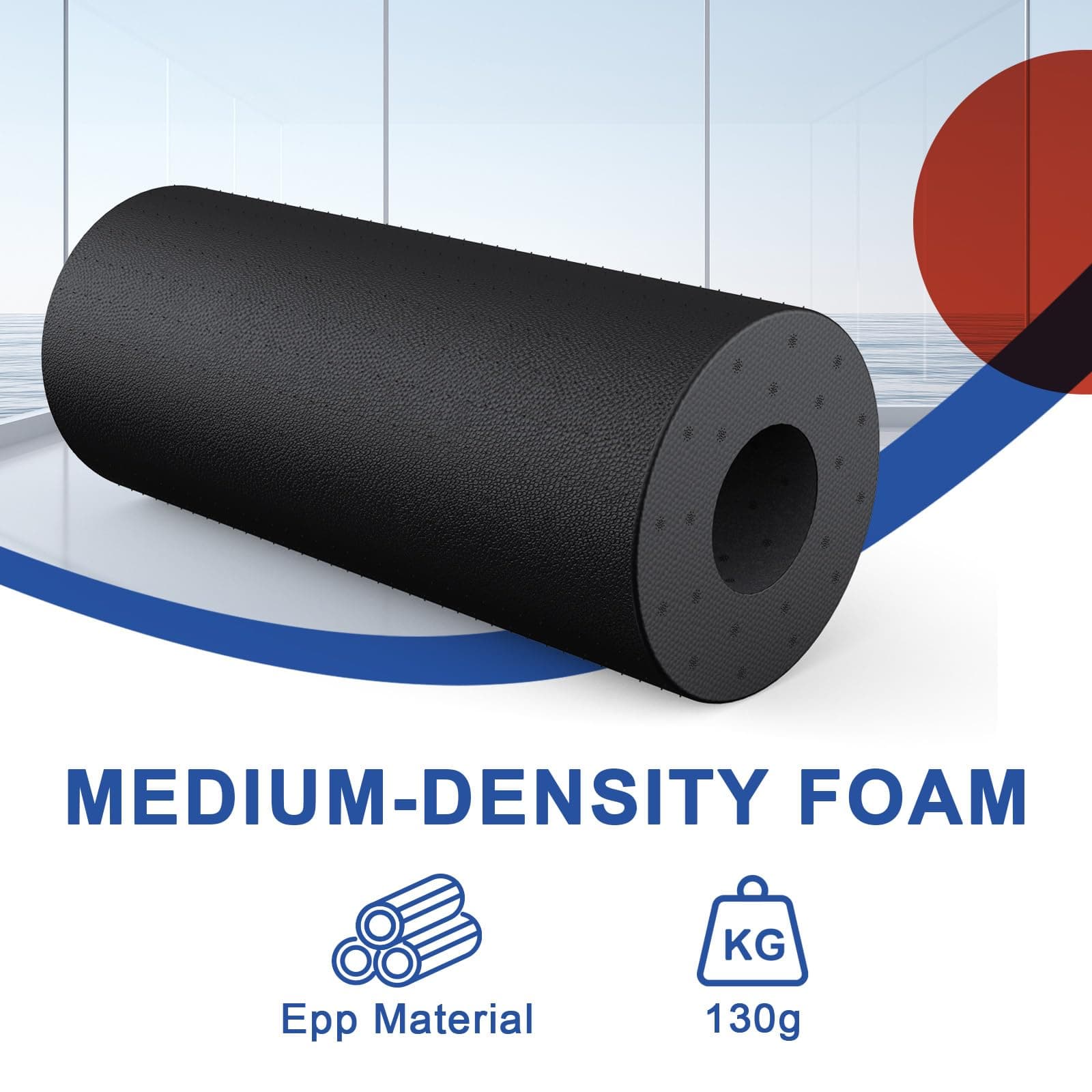 SURFOU Foam Roller 29 x 15 cm, Rullo Massaggiante EPP 130g – Bild 4