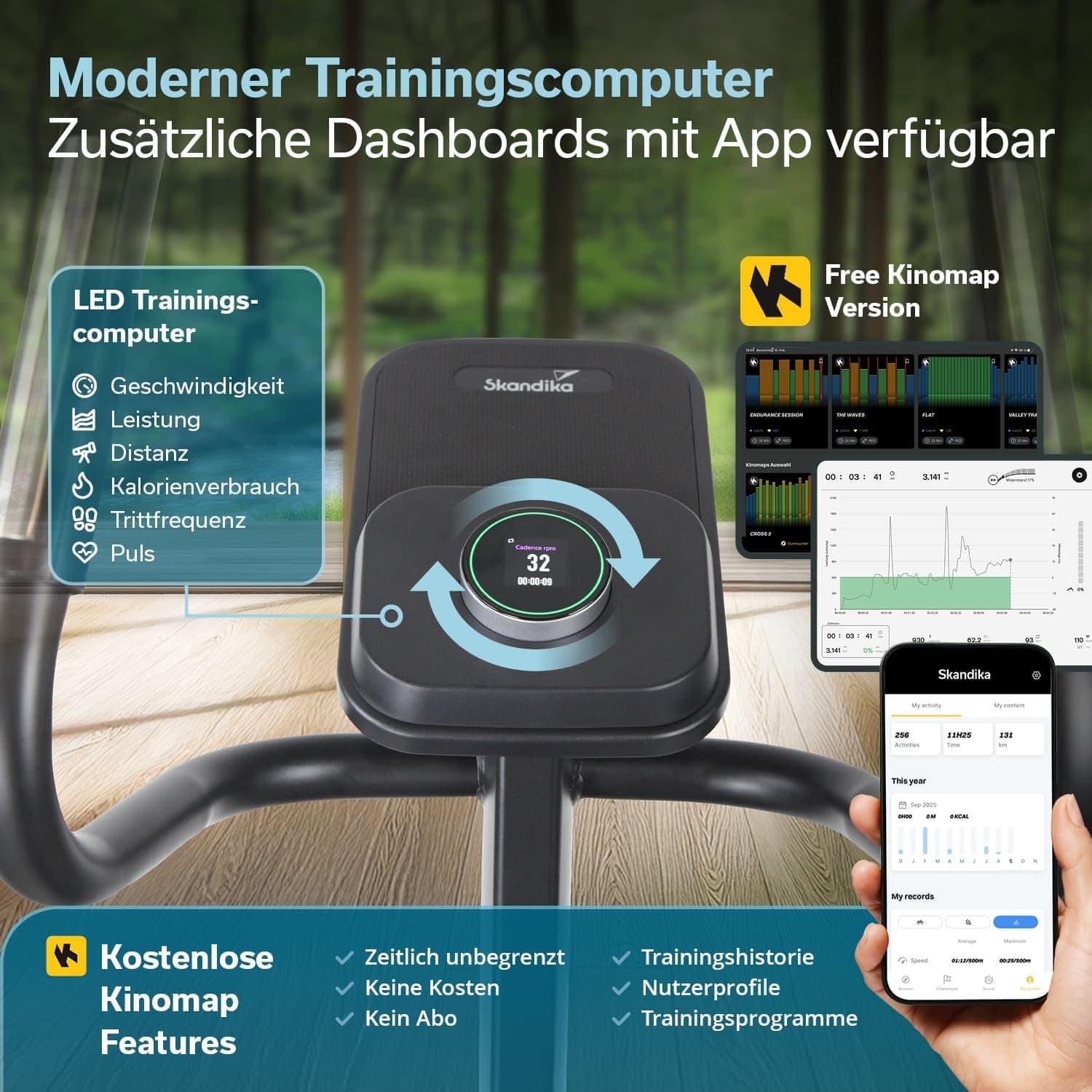 Skandika Crosstrainer für Zuhause Carbon P25-G – Bild 4