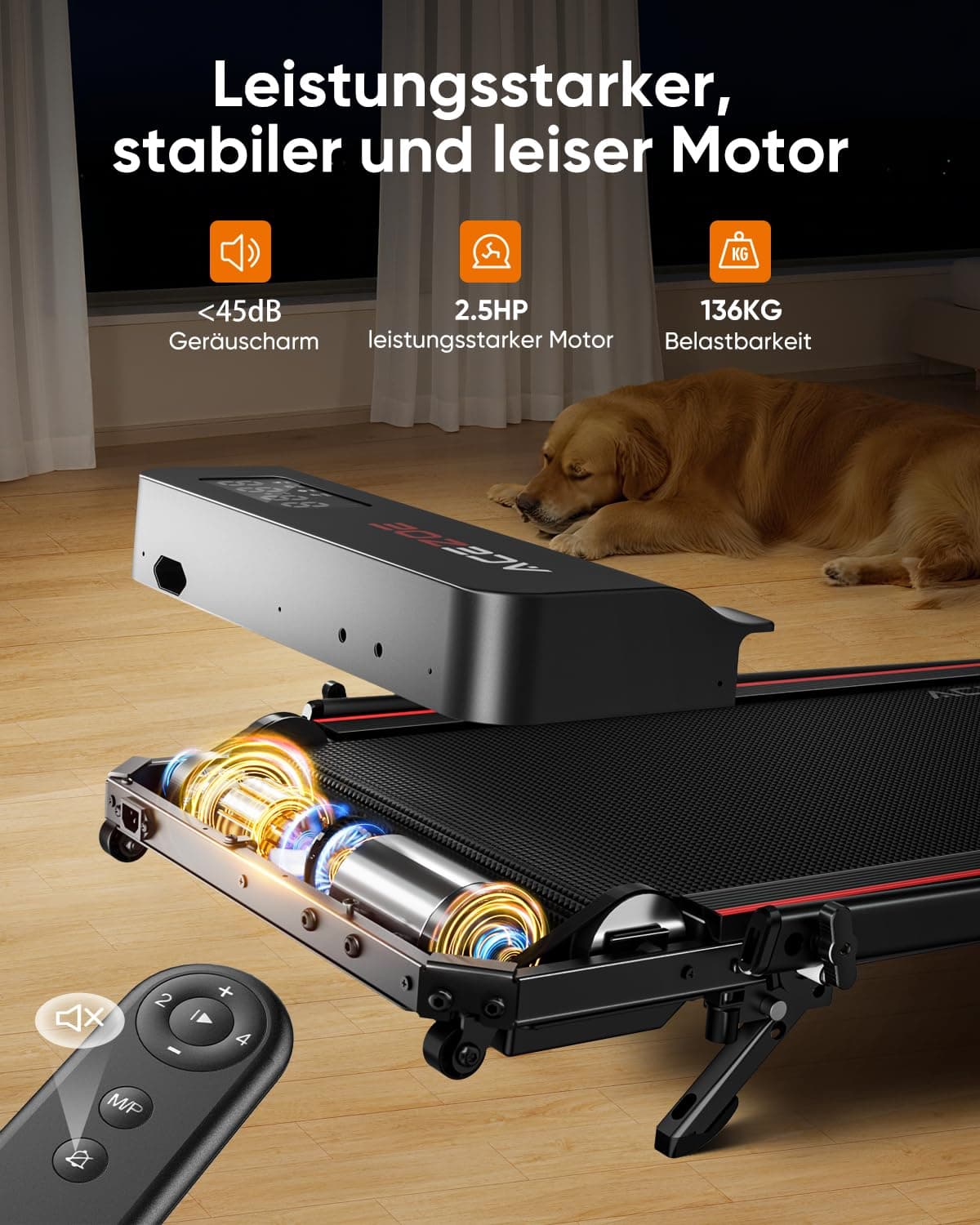 Acezoe 6 in 1 laufband für zuhause klappbar,Walking Pad mit – Bild 7
