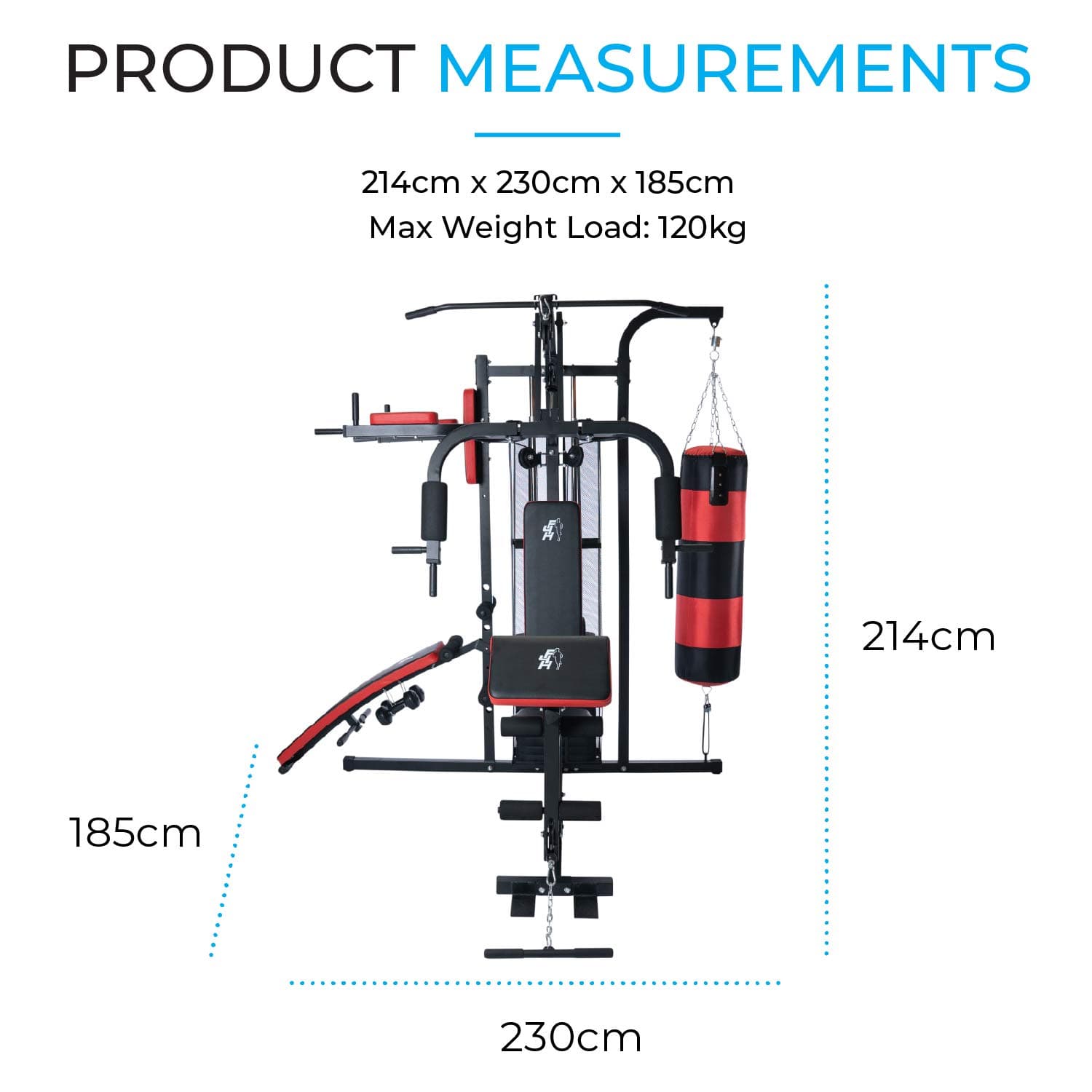 FIT4HOME Compact Multi-function Home Gym 68KG – Bild 8