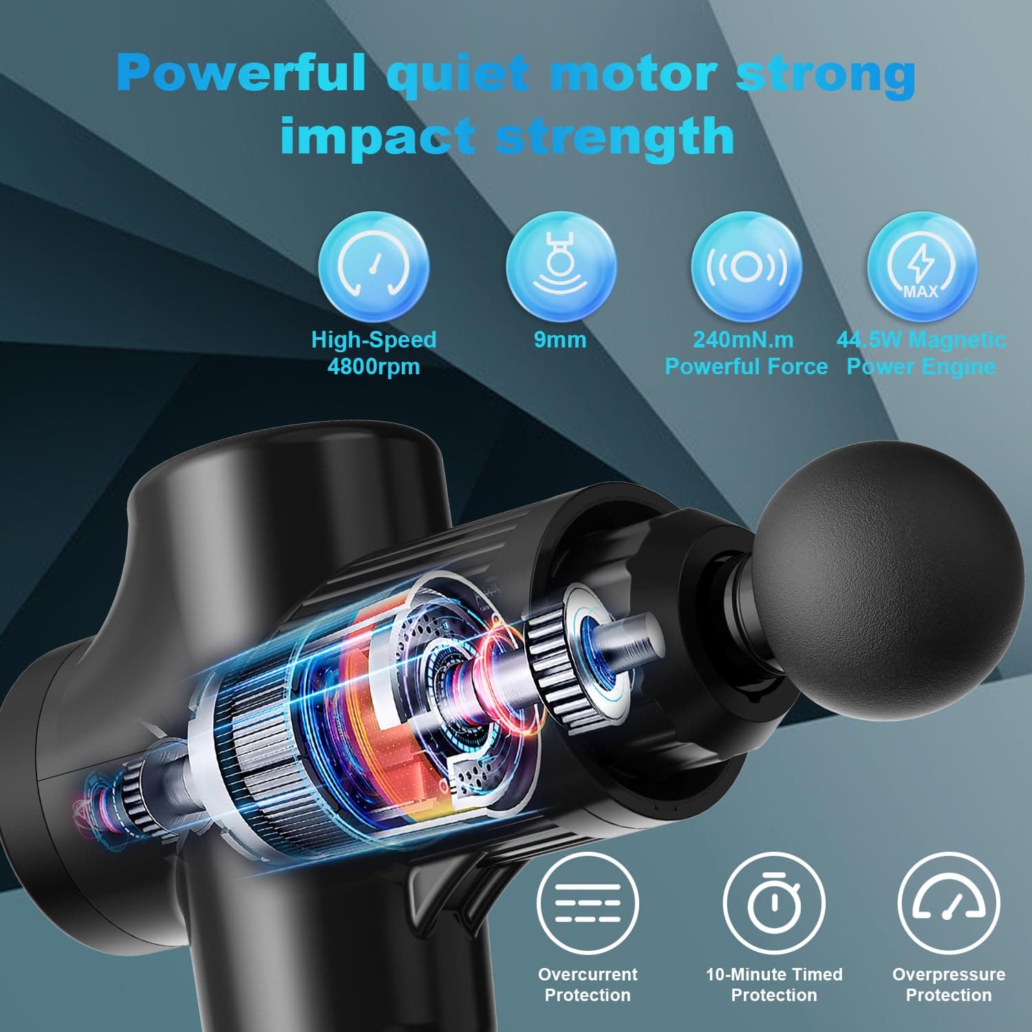HOPOSO Massage Gun Powerful Portable Sports Massage Gun with 30 – Bild 6