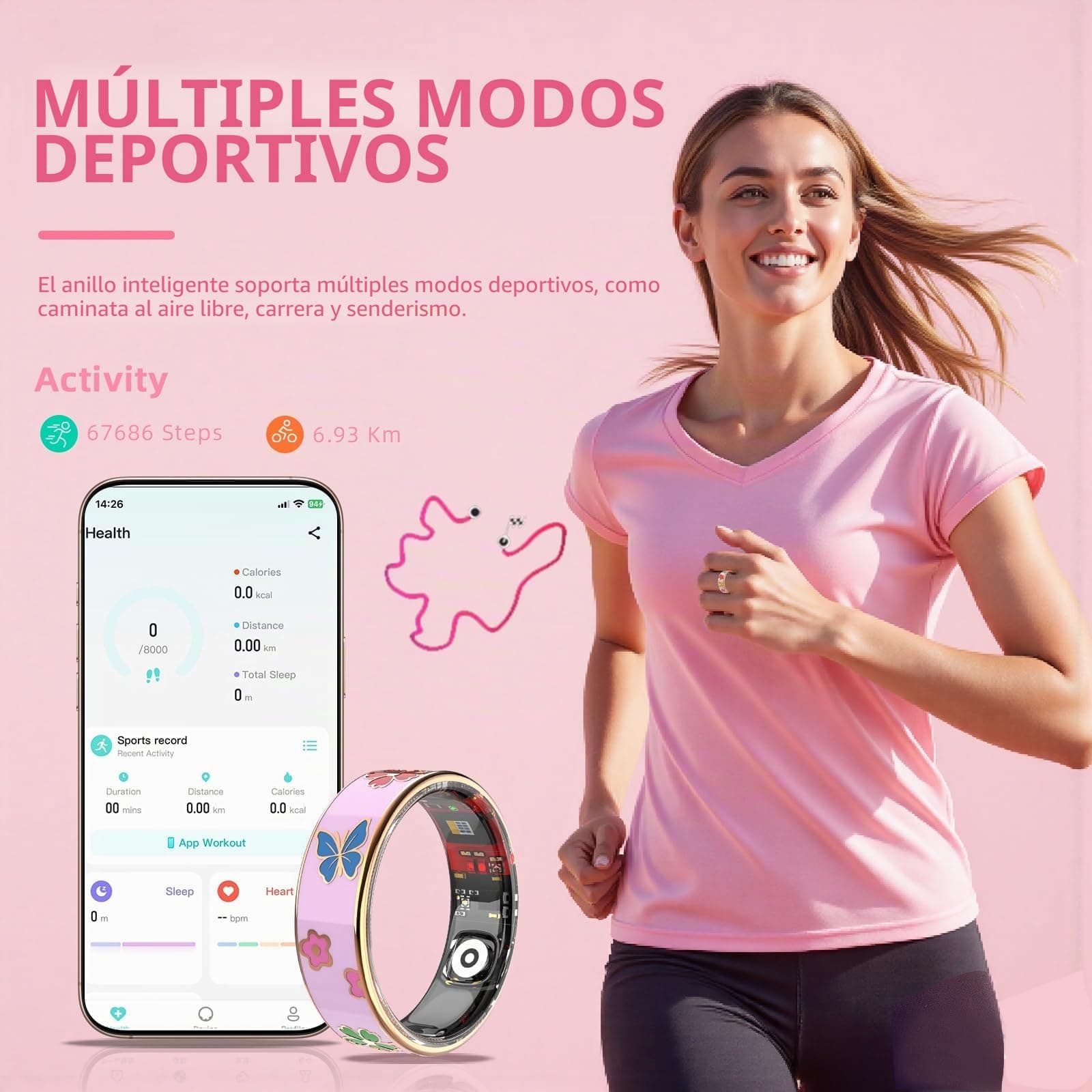 UouNeaCo Elegante anillo inteligente para mujer – Bild 4