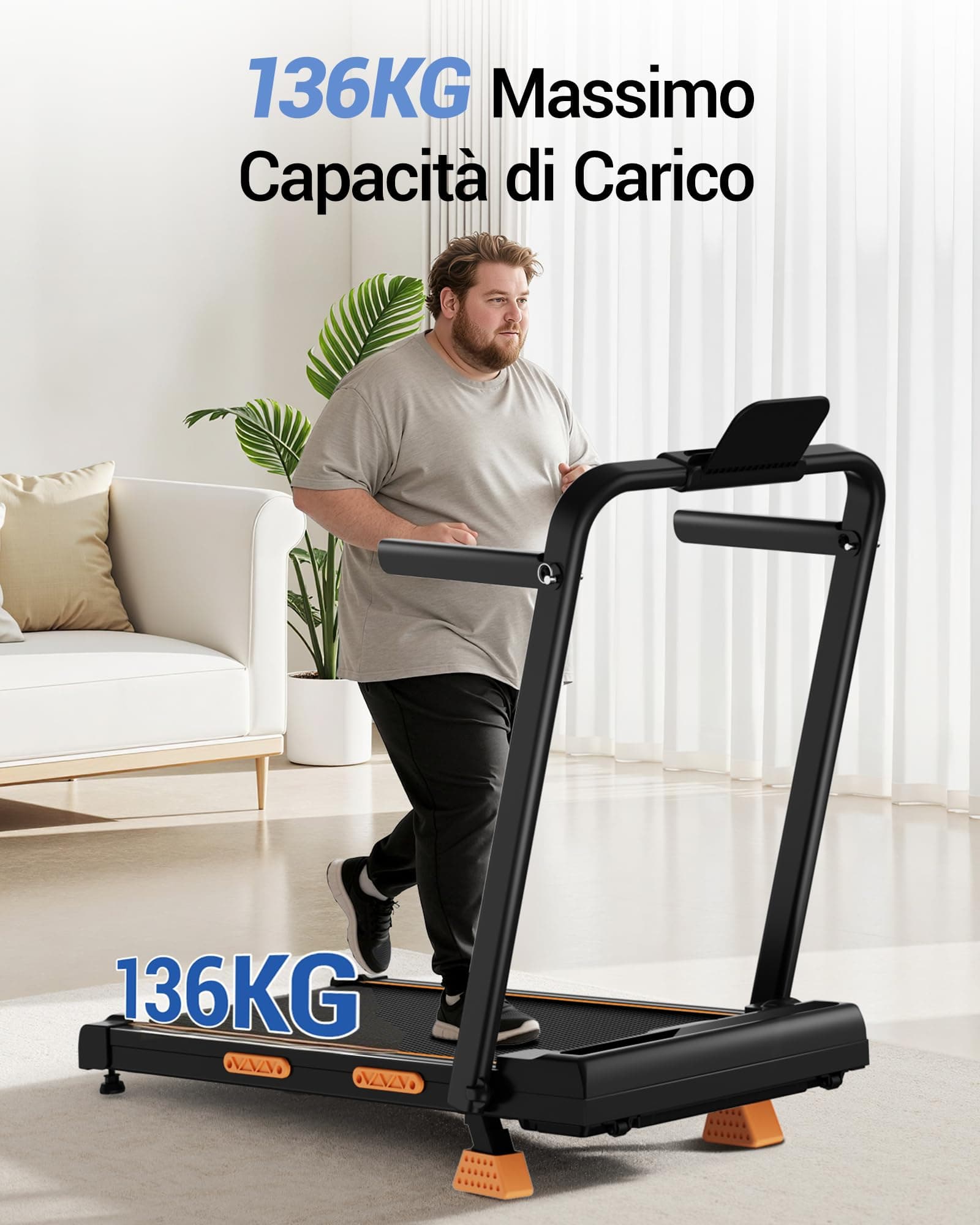 UMAY Tapis Roulant Elettrico Pieghevole con Inclinazione – Bild 5