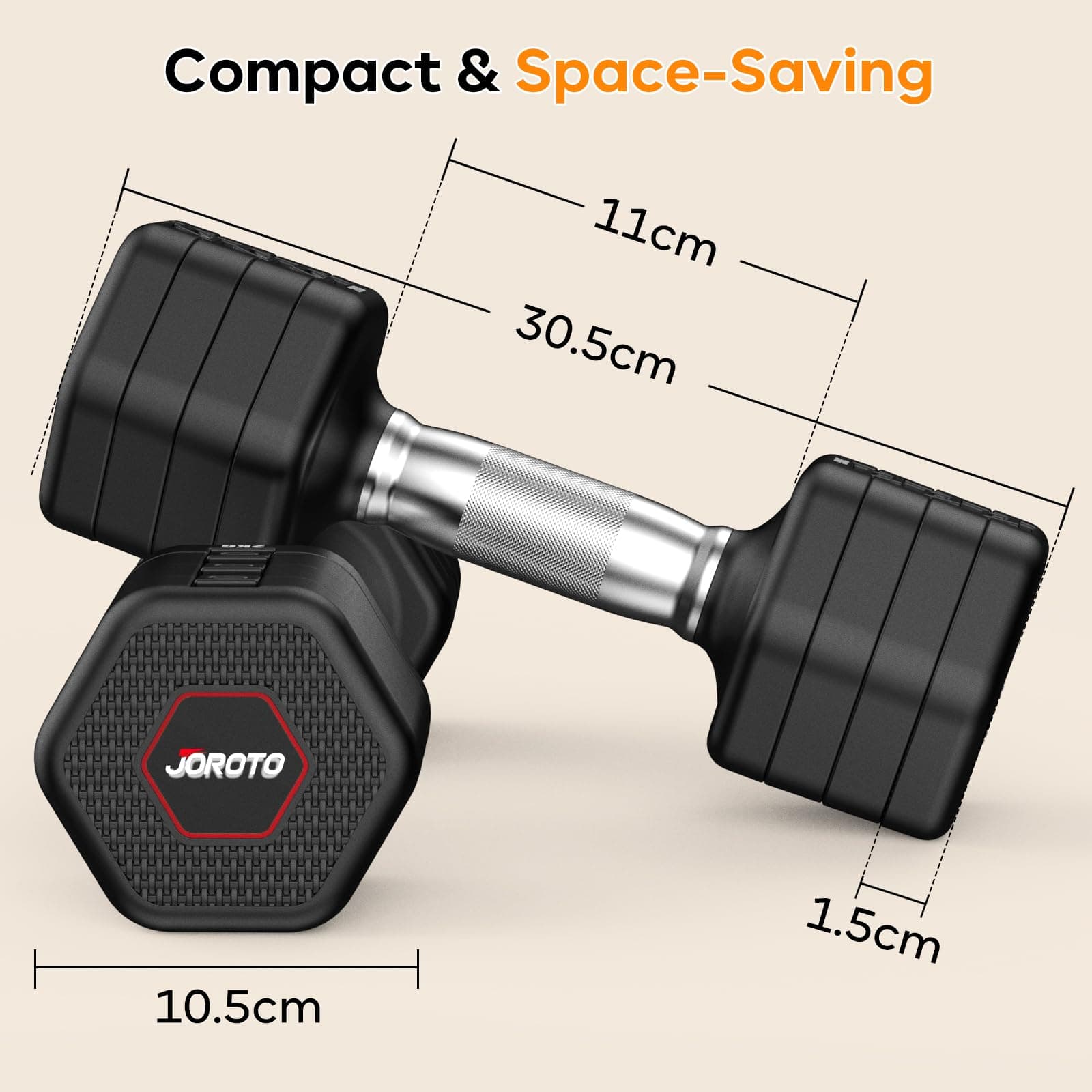 JOROTO Hanteln Set, 4-in-1 Verstellbare Hanteln Kurzhanteln 2er set, 2–5 kg – Bild 8