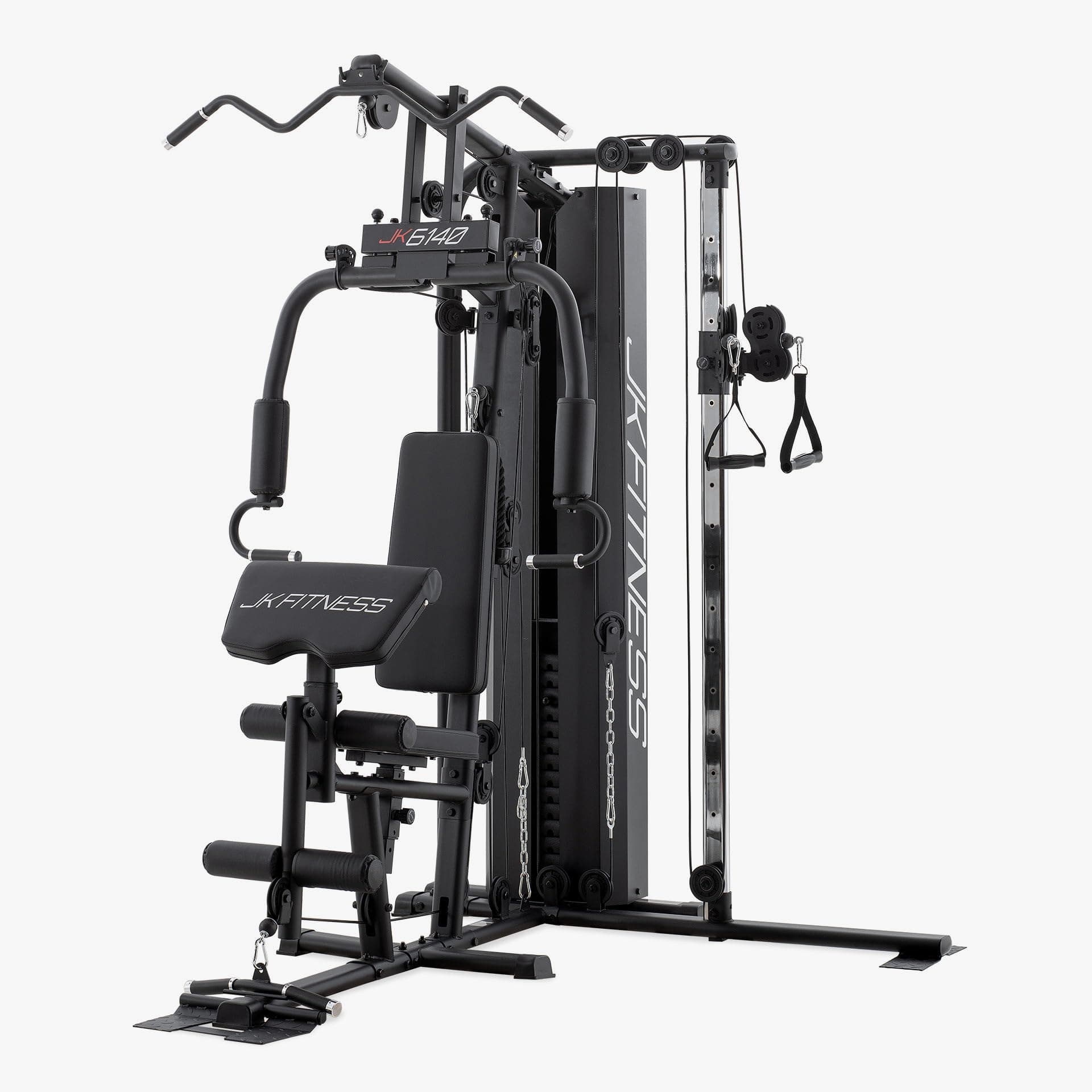 JK FITNESS JK FITNESS [Stazione Multifunzione Con Double Pulley Laterale Pacco Pesi 80Kg