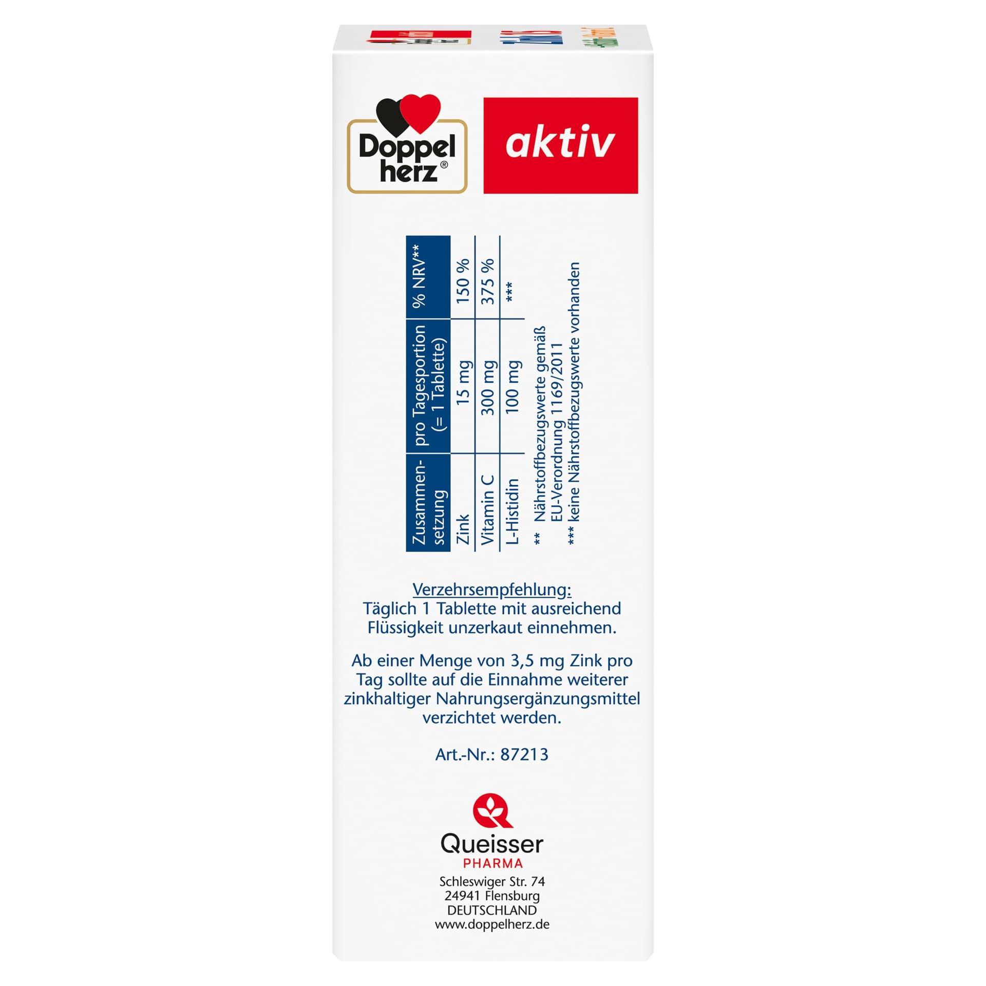 Doppelherz Zink 15 + Histidin + Vitamin C -15 mg – Bild 3
