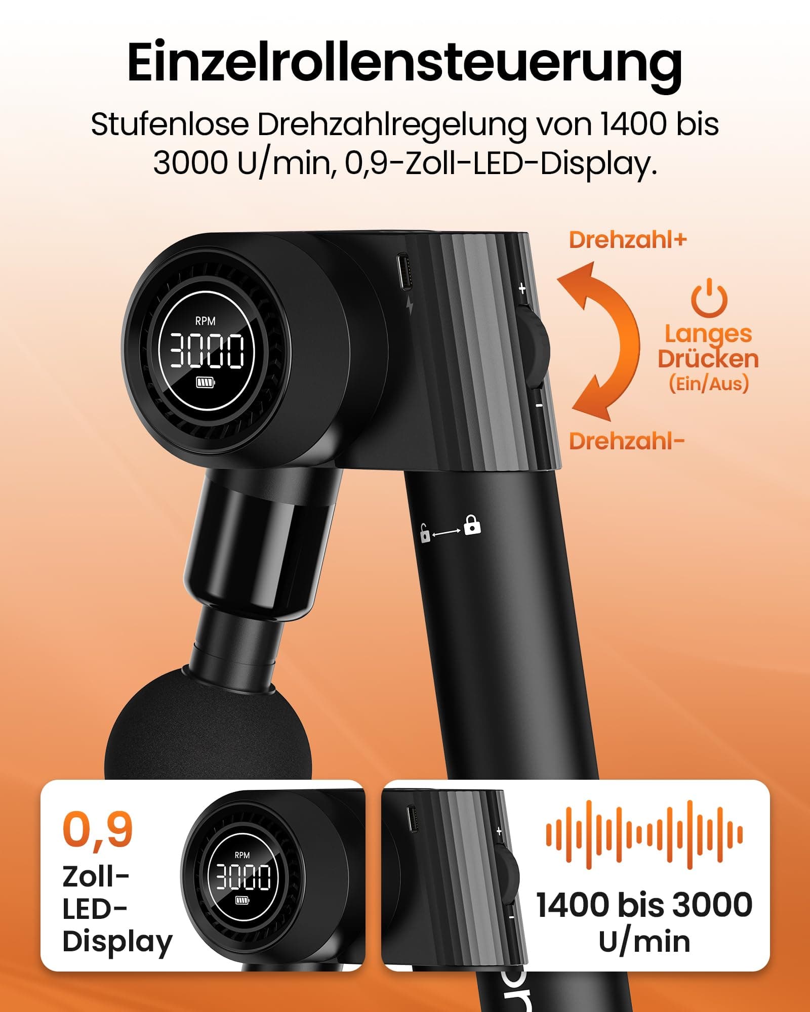 Massagepistole ,Napre Faltbare Massage Pistole Massage Gun – Bild 5