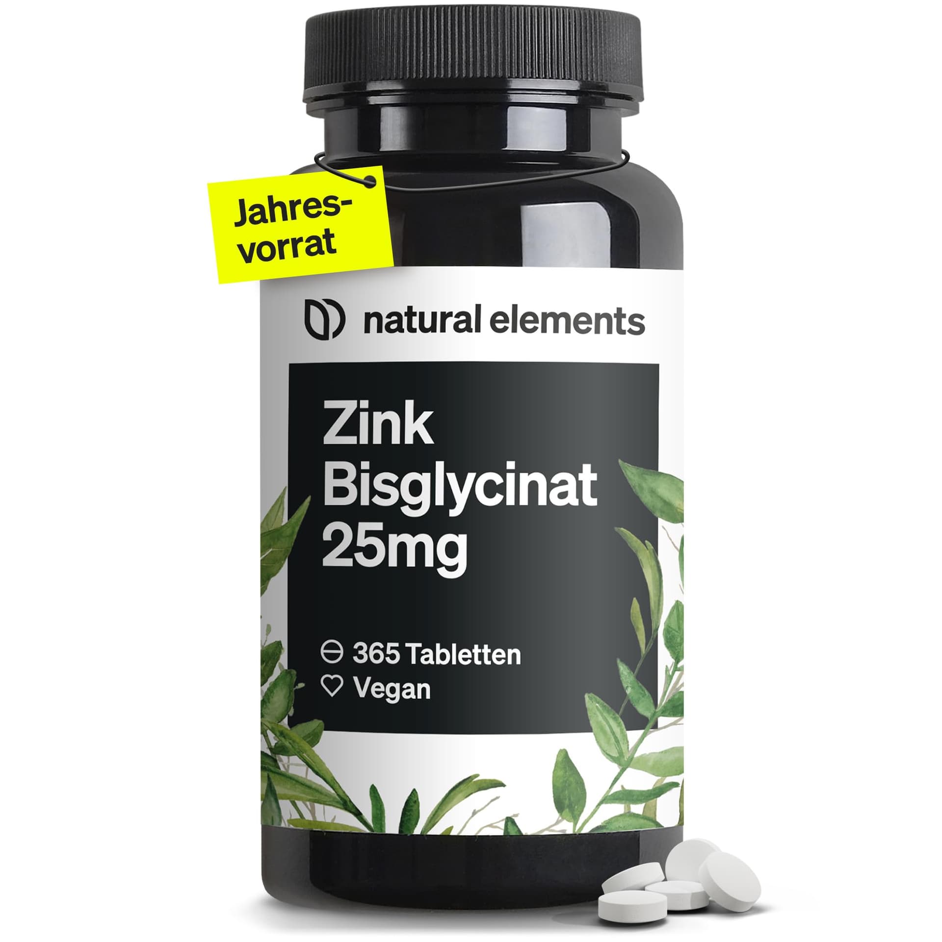 Natural Elements Zink 25mg – 365 Tabletten