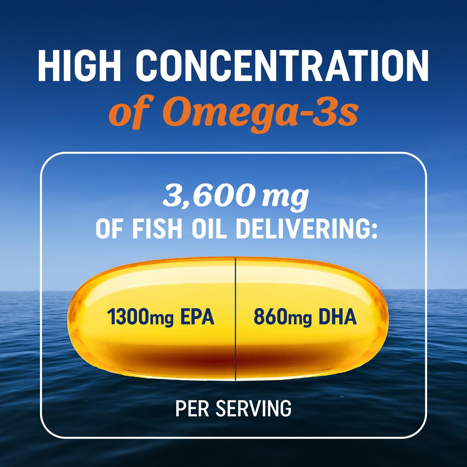 MAV NUTRITION Triple Strength Omega 3 Fish Oil 3600 mg – Bild 2
