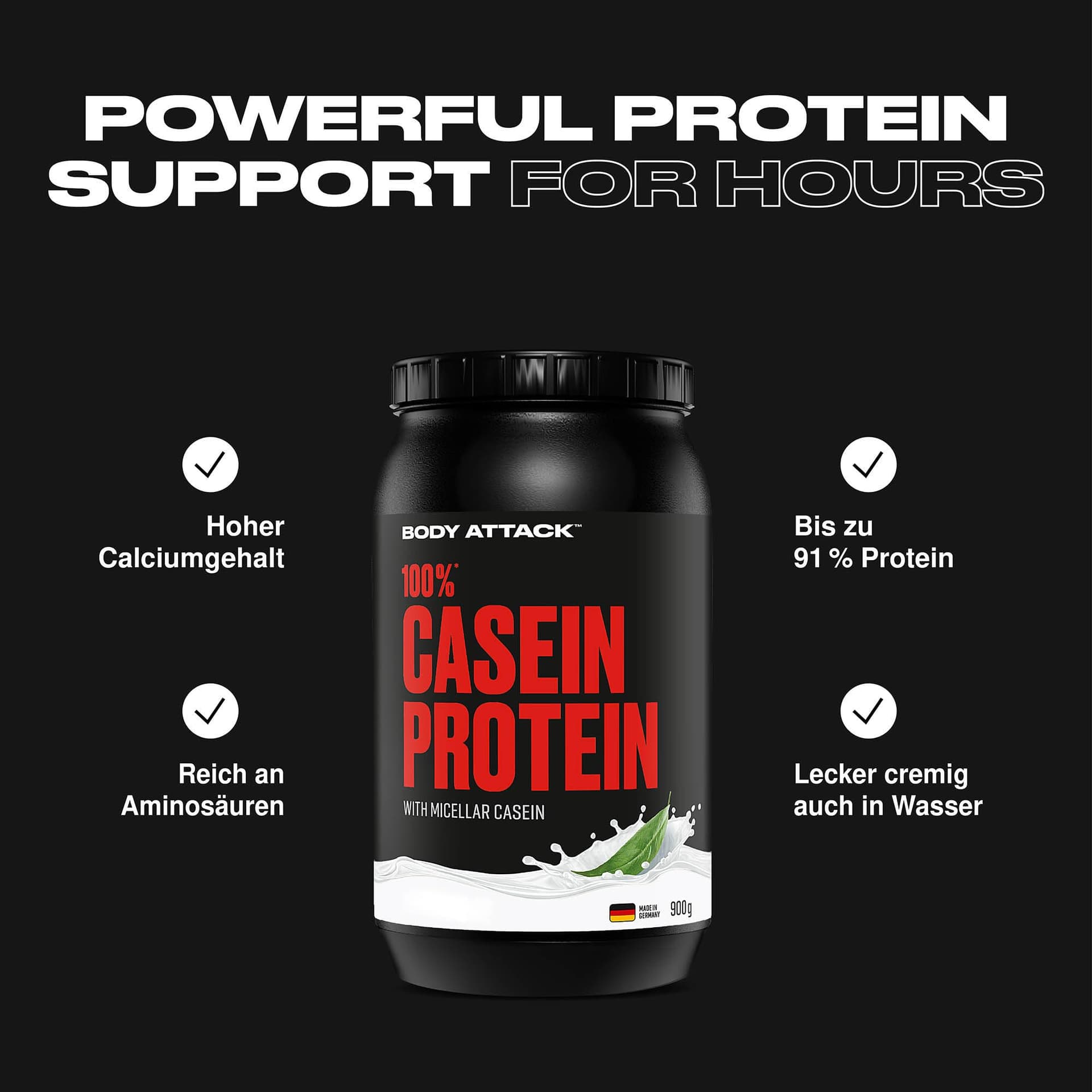 Body Attack 100% Casein Protein – Bild 3