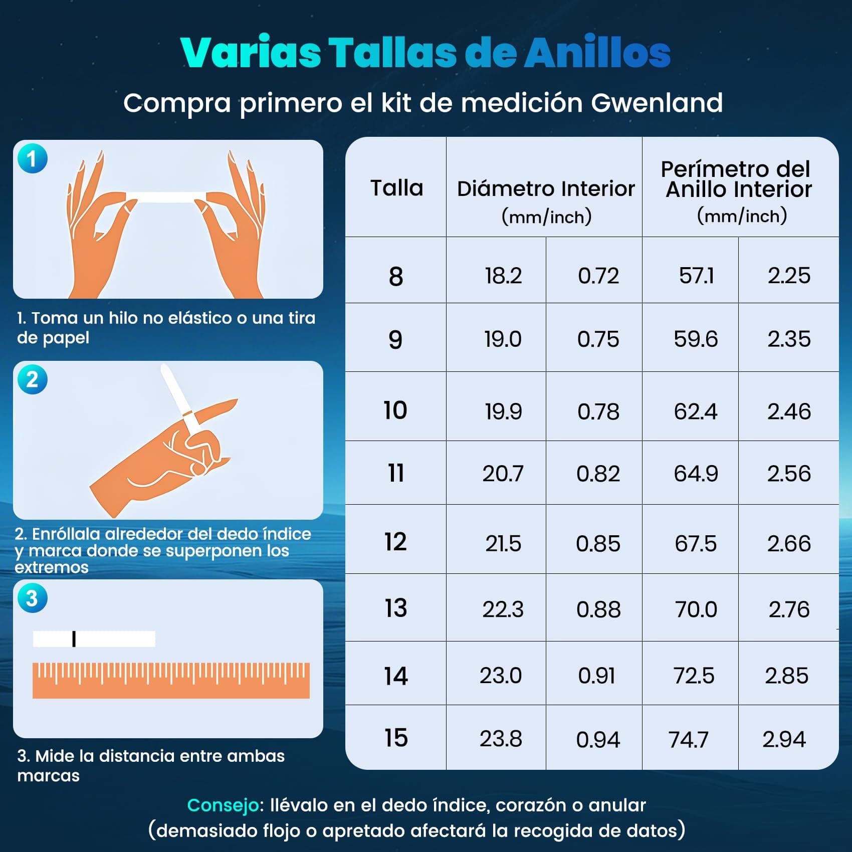 Gwenland 2026 Anillo Inteligente Hombre Mujer – Bild 7