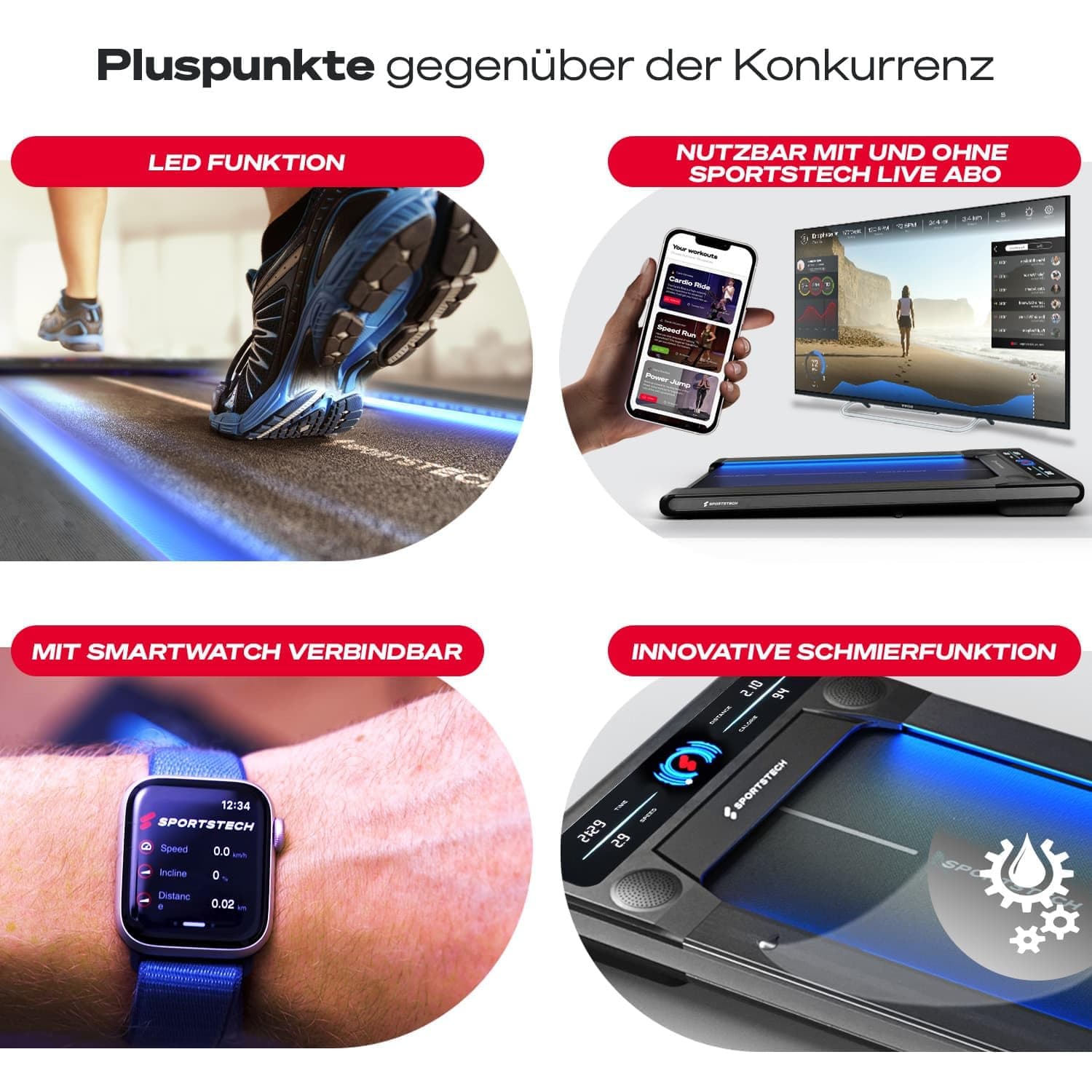 Sportstech sWalk Walking Pad Laufband mit LED – Bild 8