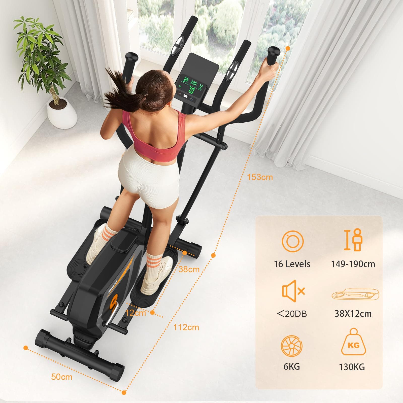 Neezee Crosstrainer für Zuhause,Ellipsentrainer mit 16 – Bild 8