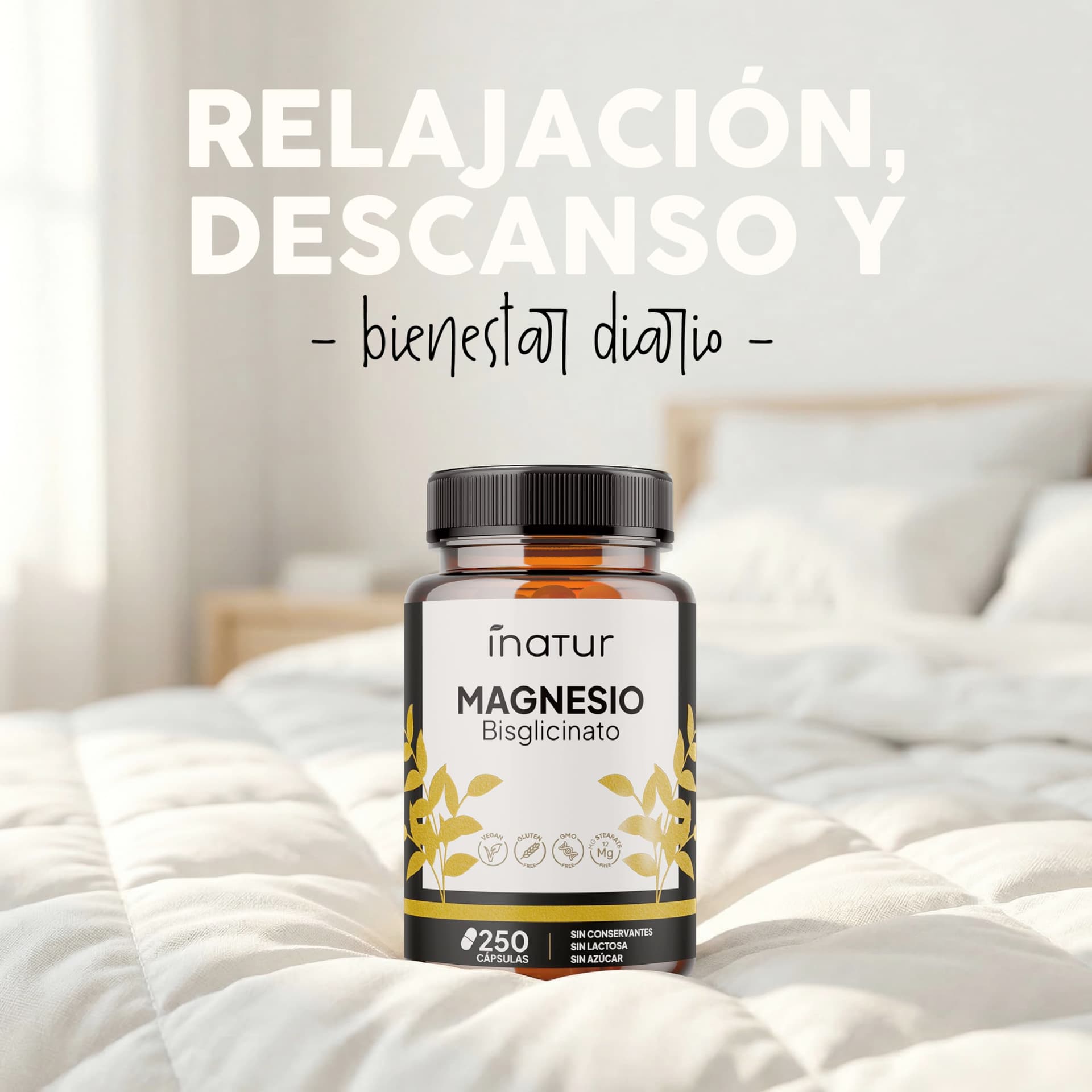INATUR LAB Bisglicinato de Magnesio – 360 mg – Bild 2